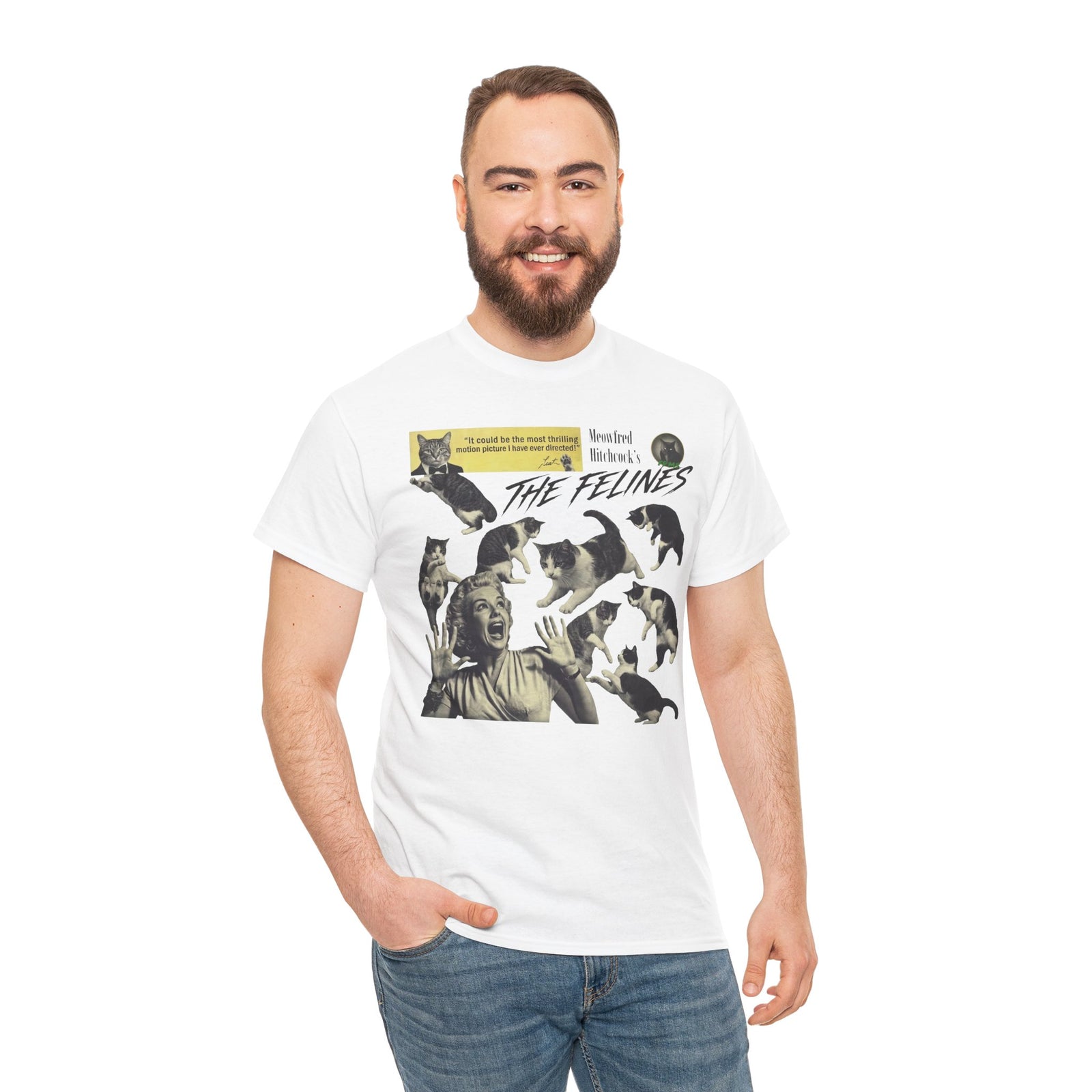 Retro Felines T-Shirt — Vintage Cat Graphic Tee