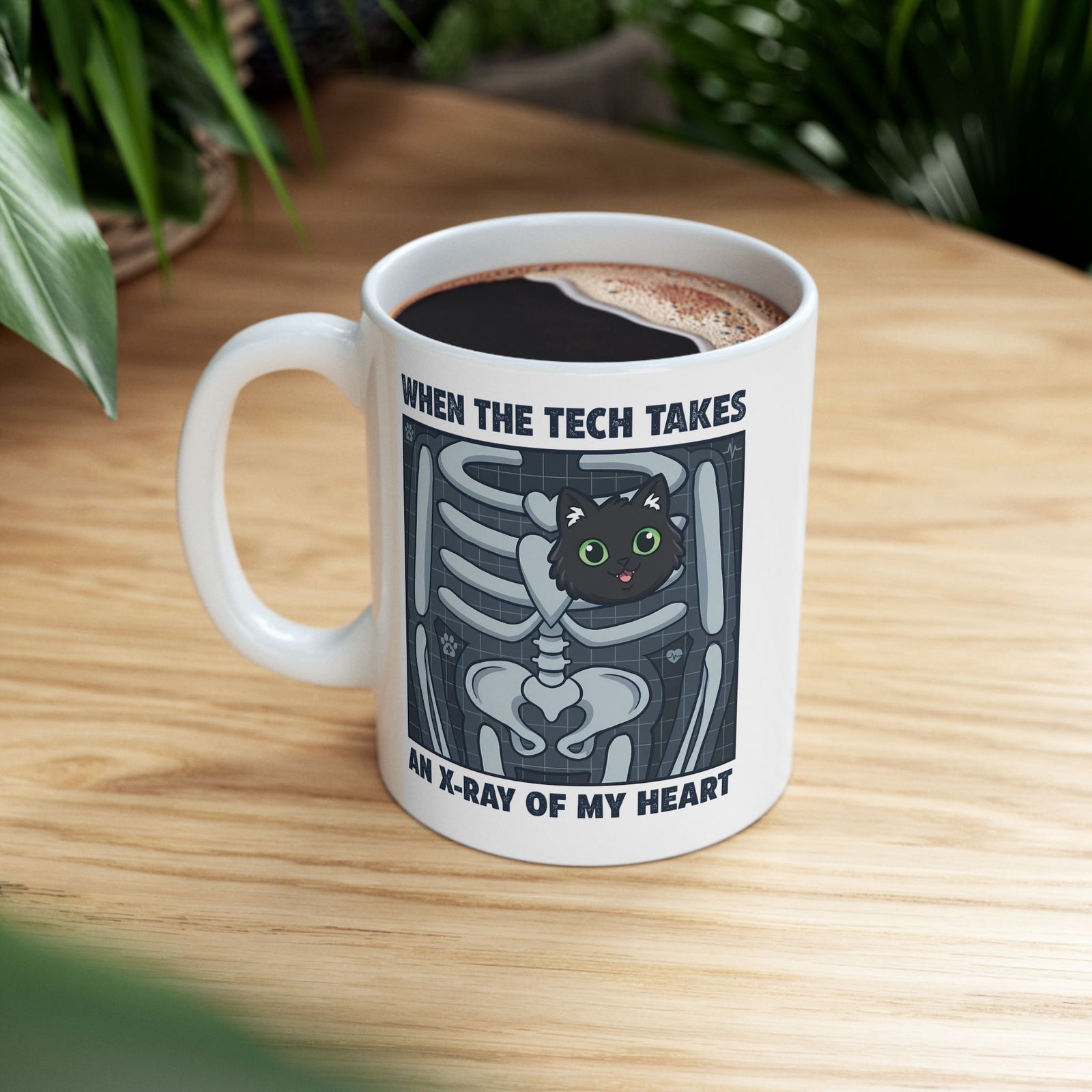 MY HEART IS 100% CAT Ceramic Mug — Cat Lover Mug