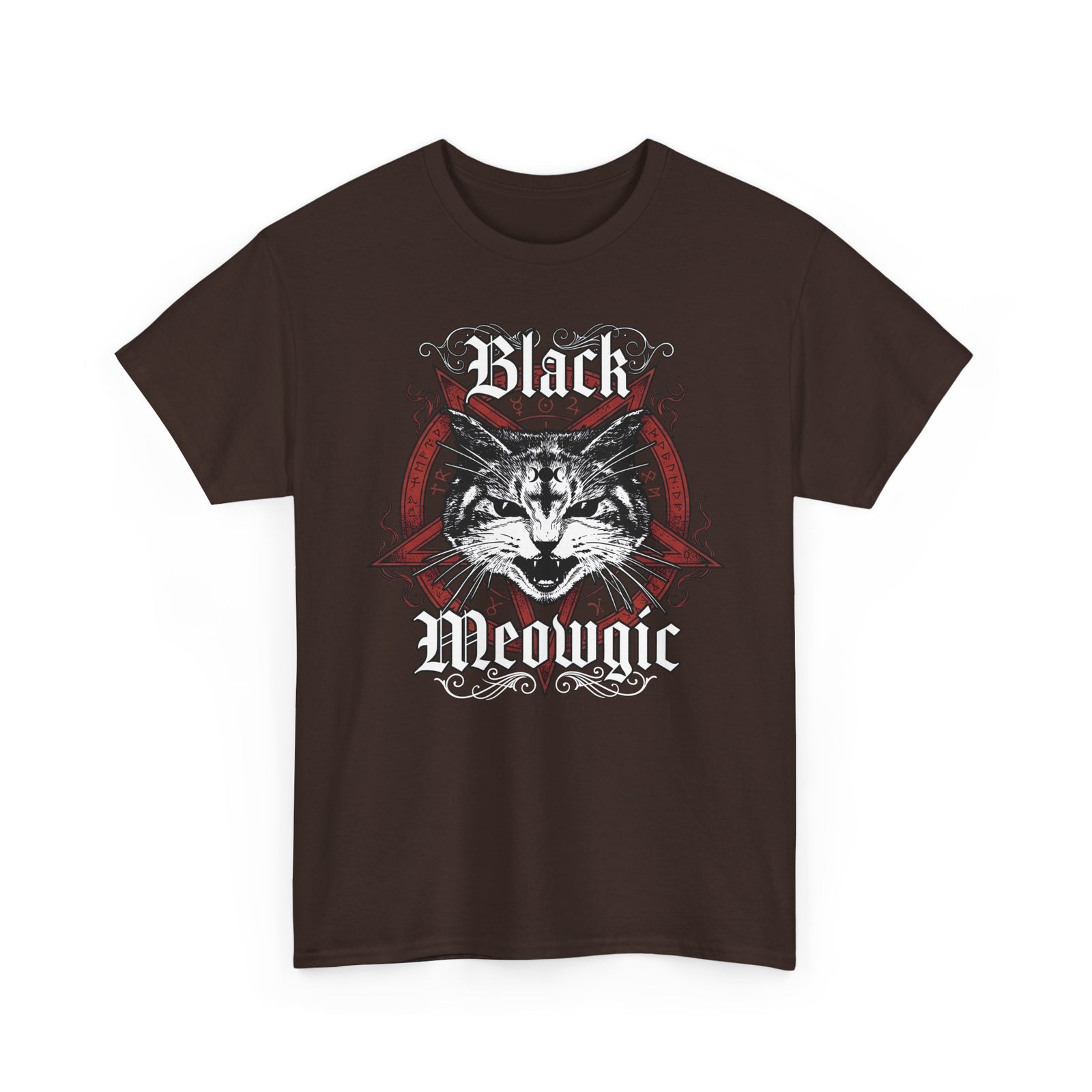 Black Meowgic T-Shirt — Cute Cat Magic Graphic Tee