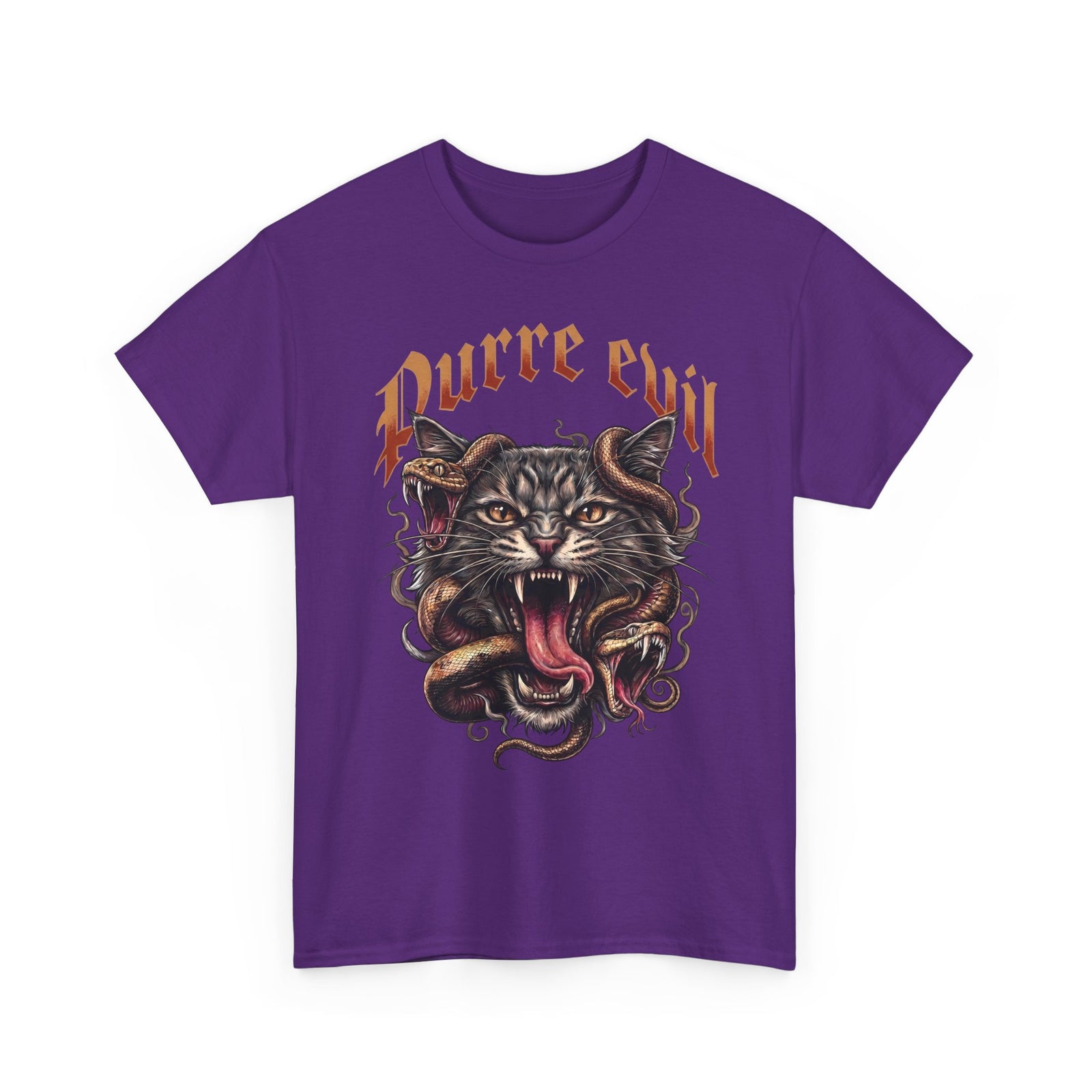 Purre Evil T-Shirt — Funny Heavy Metal Cat Snake Gothic Tee