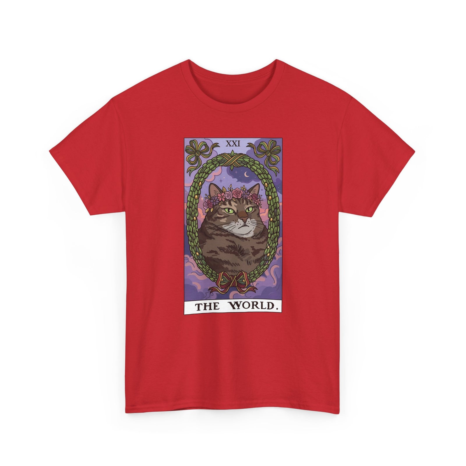Cat the World Tarot Card T-Shirt