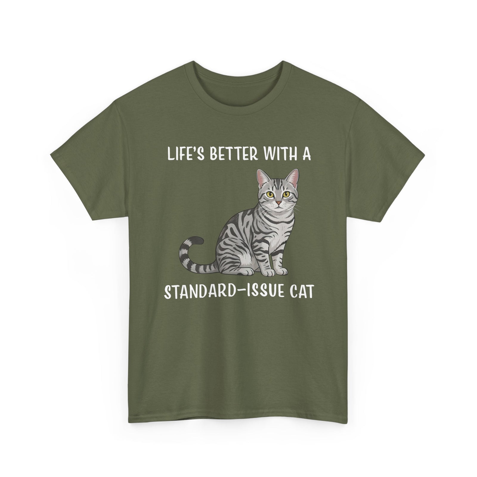 Standard Issue Cat T-Shirt Cute Graphic Cat Tee