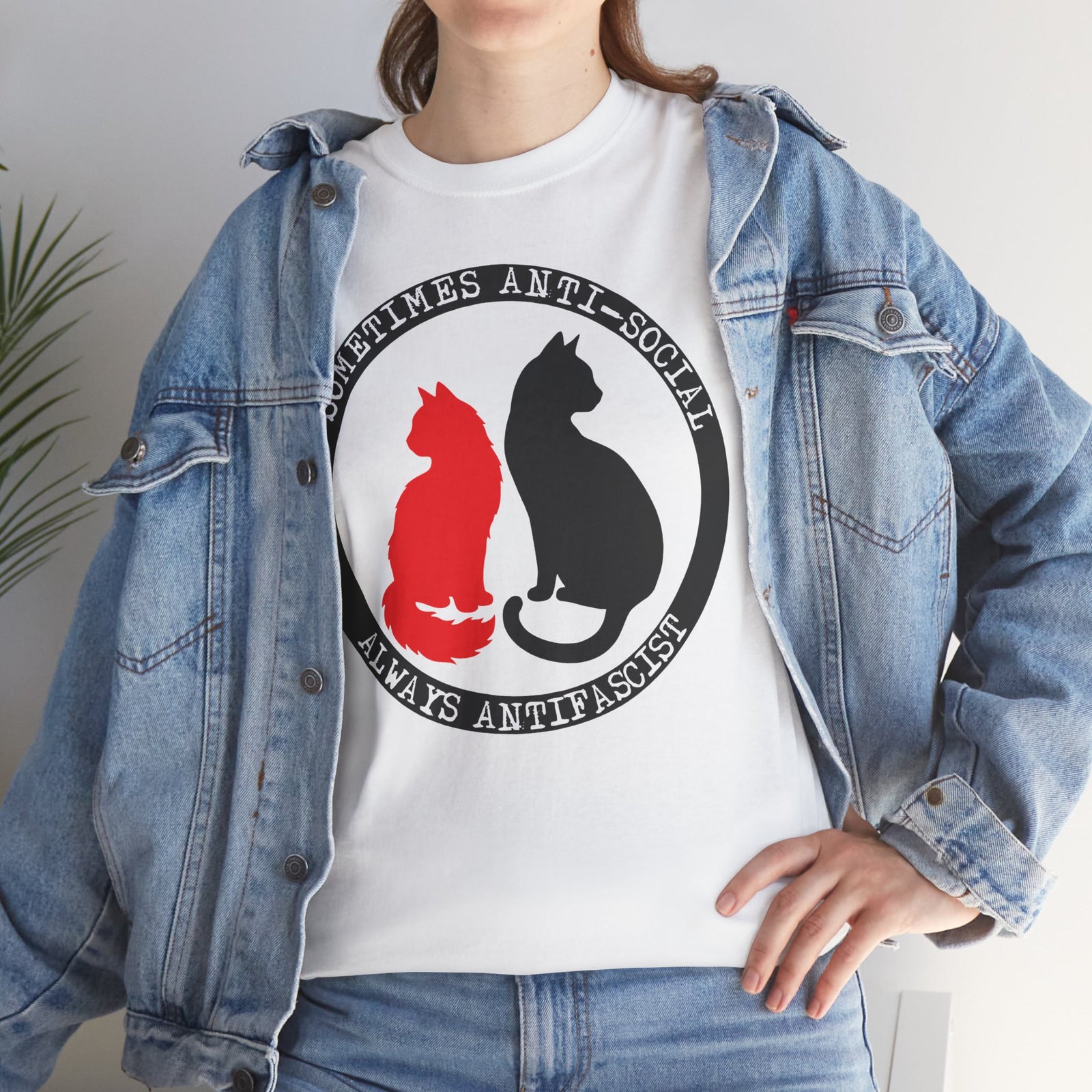 Sometimes Anti-Social, Always Antifascist T-Shirt