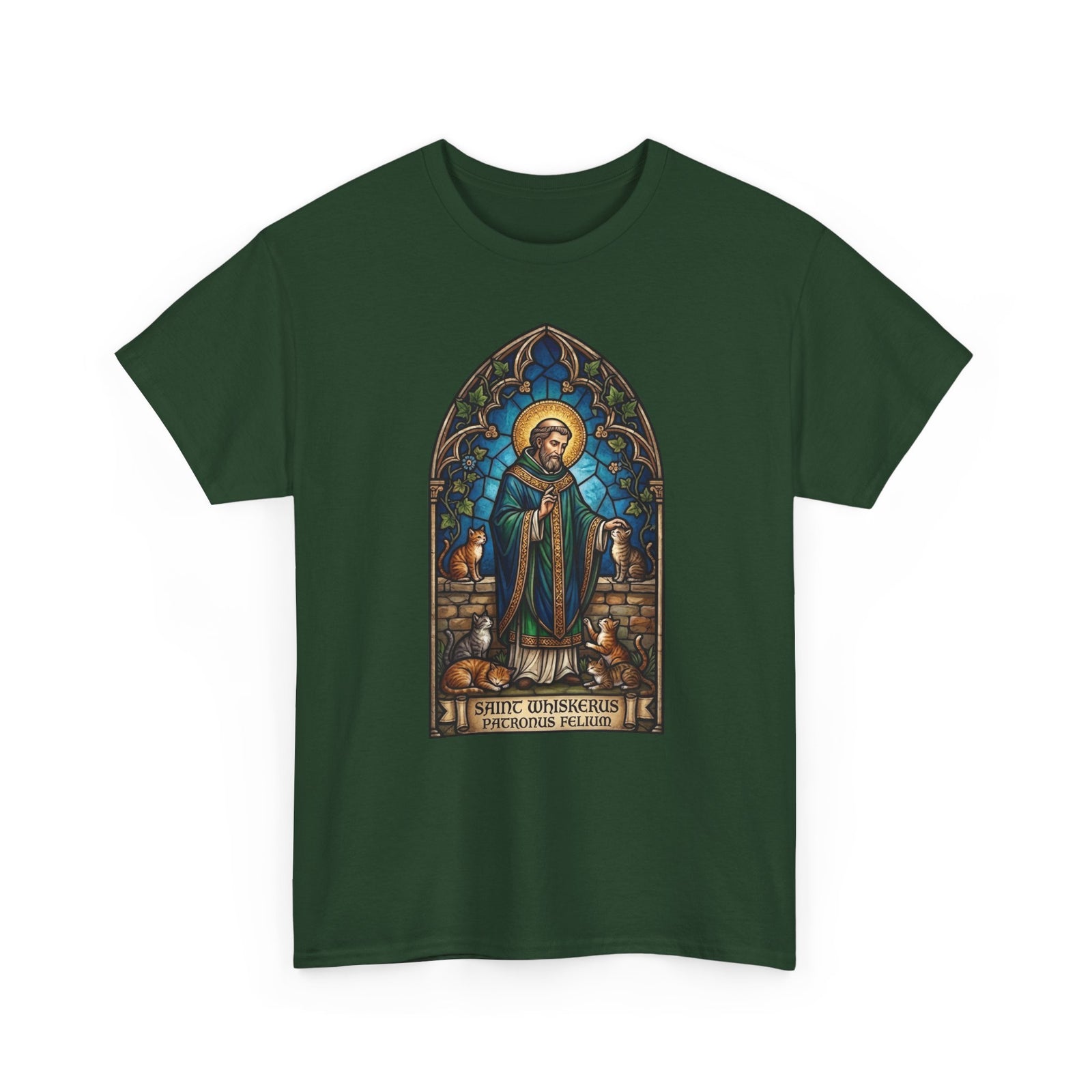 Patronus Felium 'Saint Whiskerus' T-Shirt