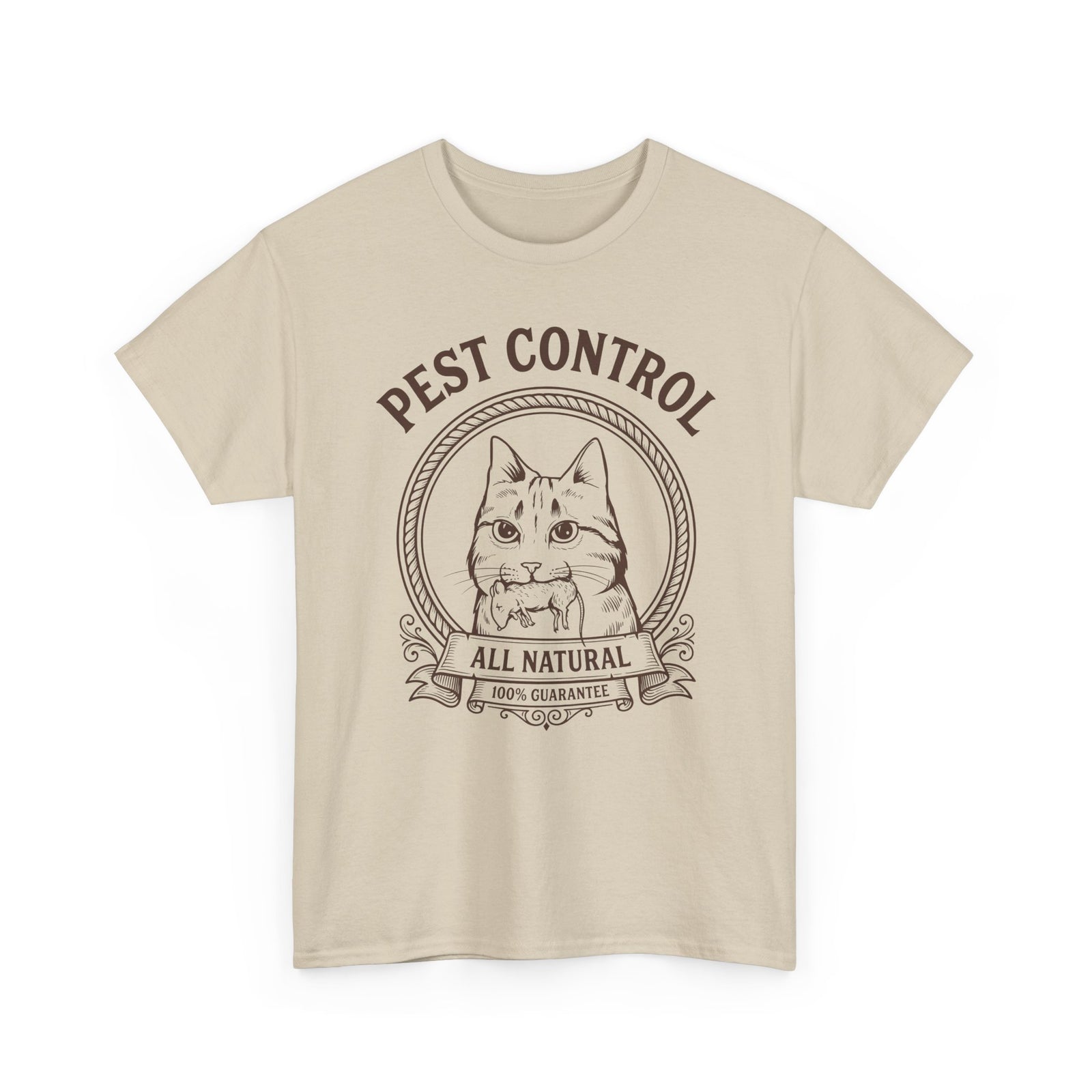 All Natural Pest Control – Funny Cat T-Shirt