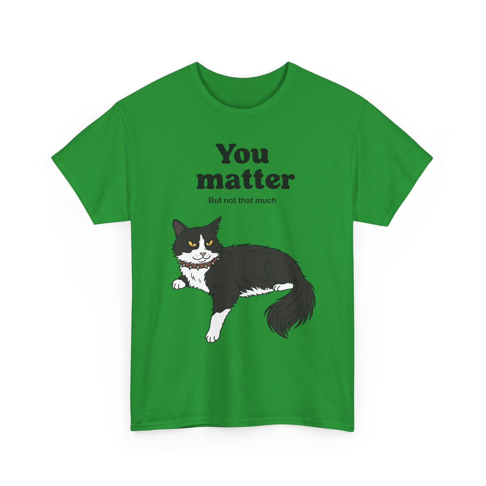 You Matter But Not That Much T-Shirt — Funny Sarcastic Tuxedo Cat Graphic Tee