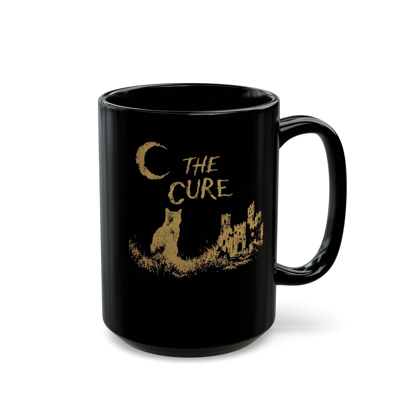 Goth Cat Lover Black Mug — Goth Aesthetic Cat Mug