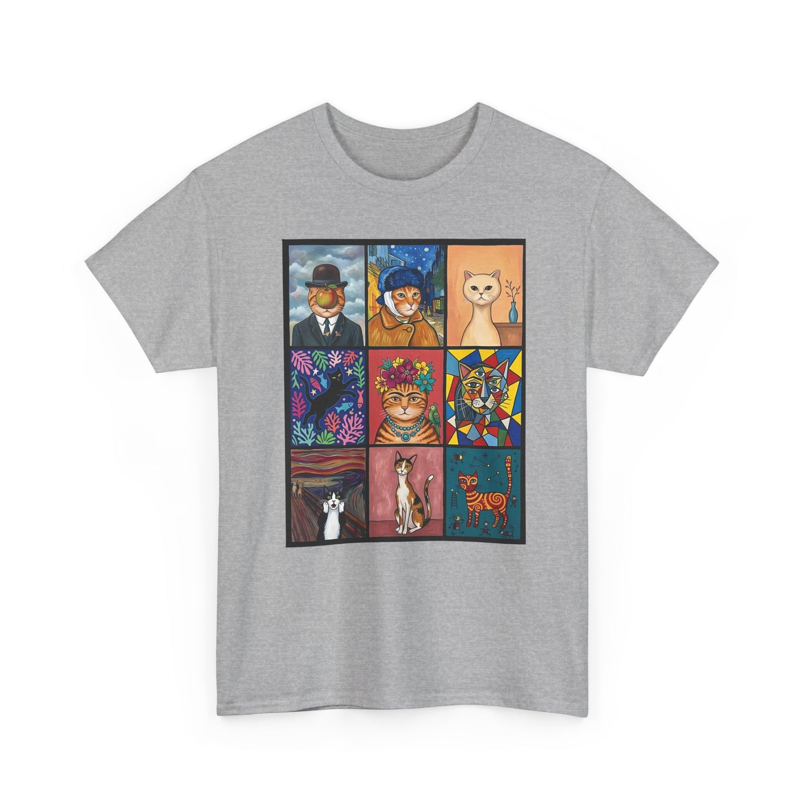 Cats & Art Graphic T-Shirt — Artworks and Cats Design