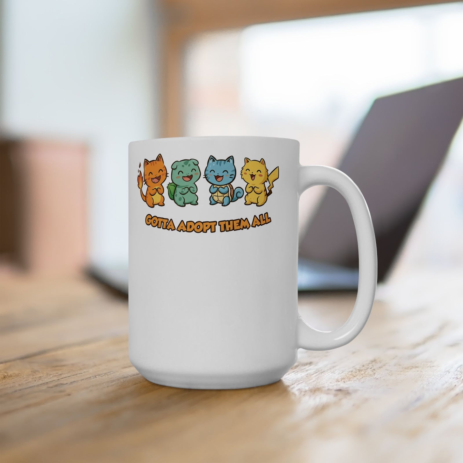 Gotta Adopt Them All Cat Ceramic Mug
