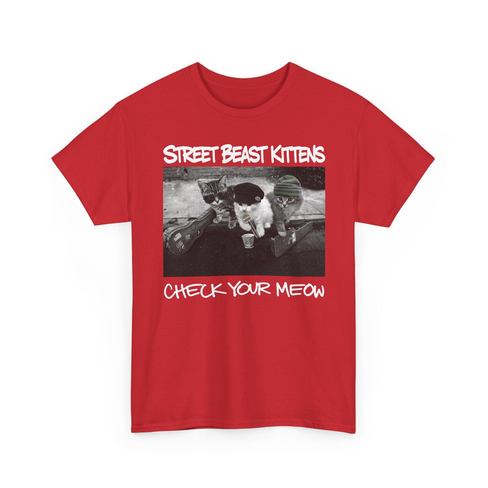 Street Beast Kittens "Check Your Meow" T-Shirt