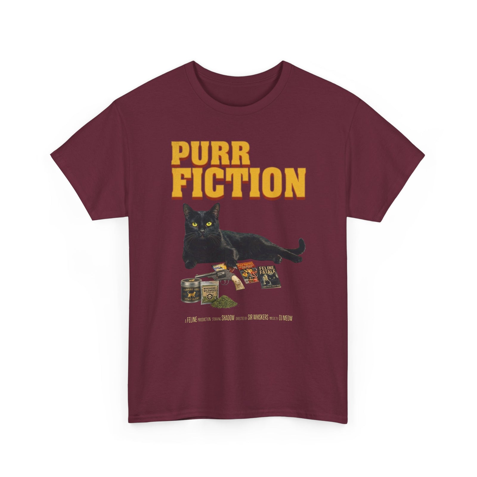 Purr Fiction Cat Parody T-Shirt