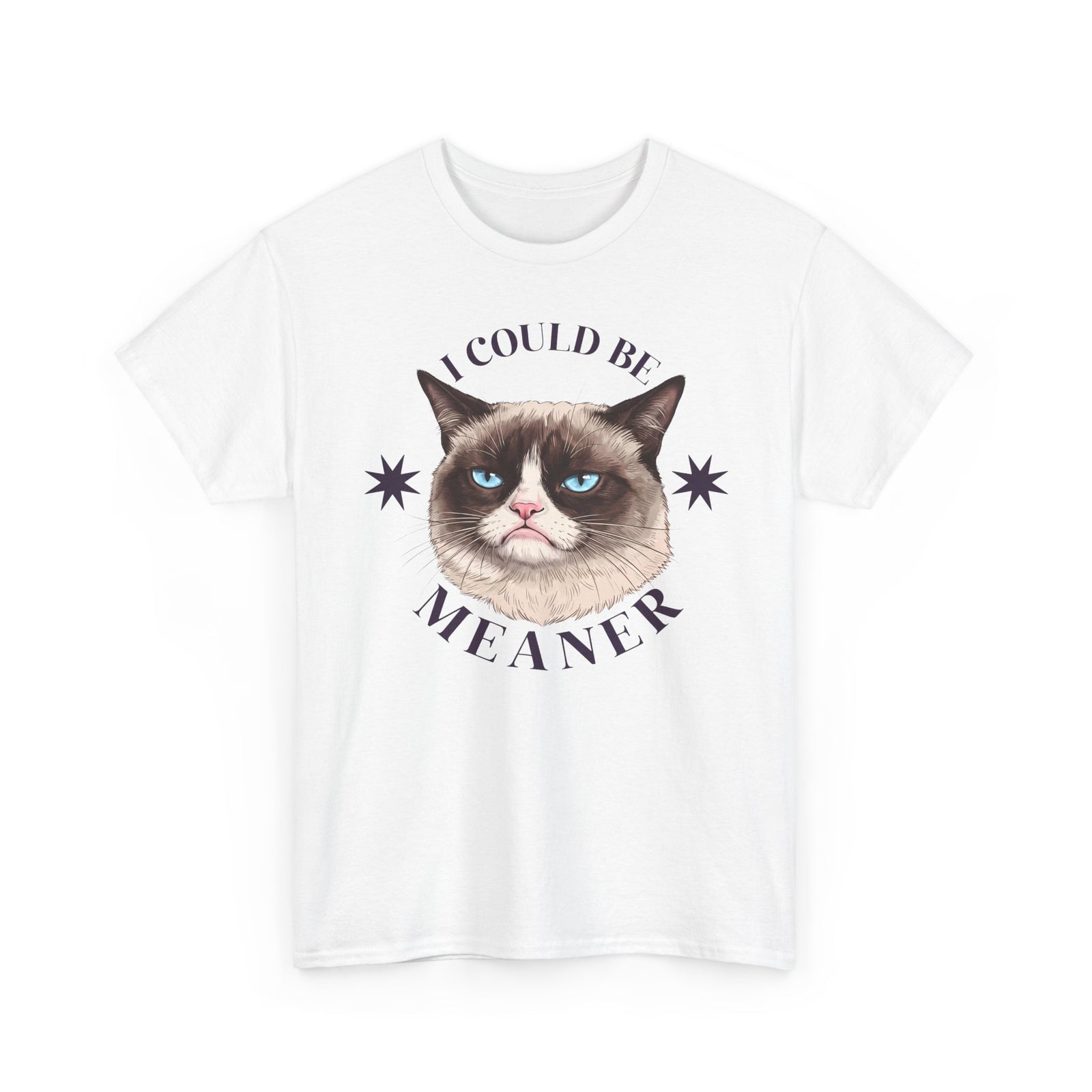 I Could Be Meaner T-Shirt — Funny Grumpy Cat Graphic Tee