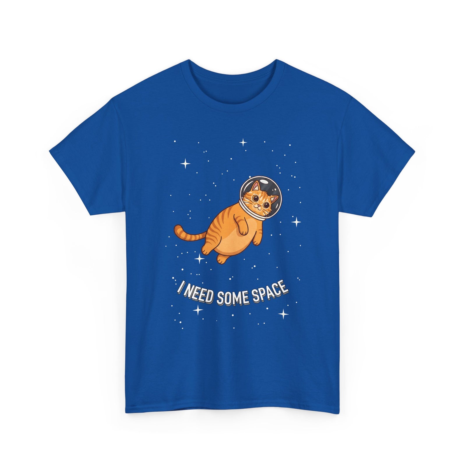 I Need Some Space Cat T-Shirt — Cute Astronaut Orange Tabby Feline Tee