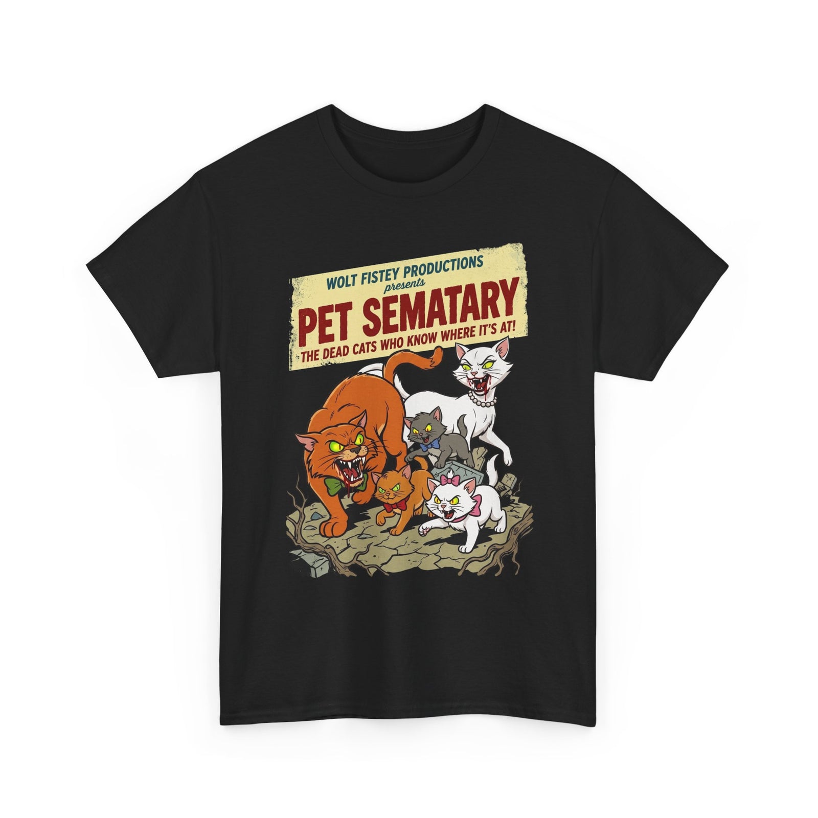 Retro Horror Cat T-Shirt
