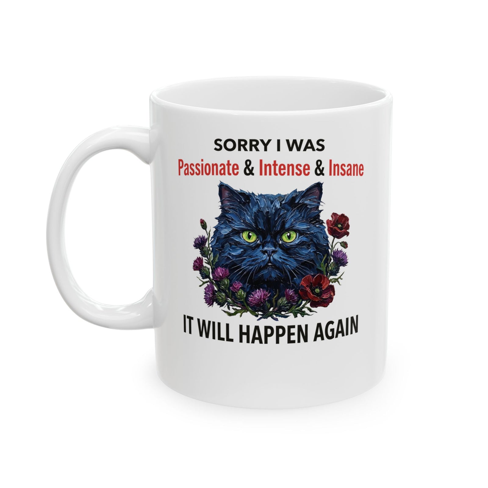 Passionate Black Cat Mug