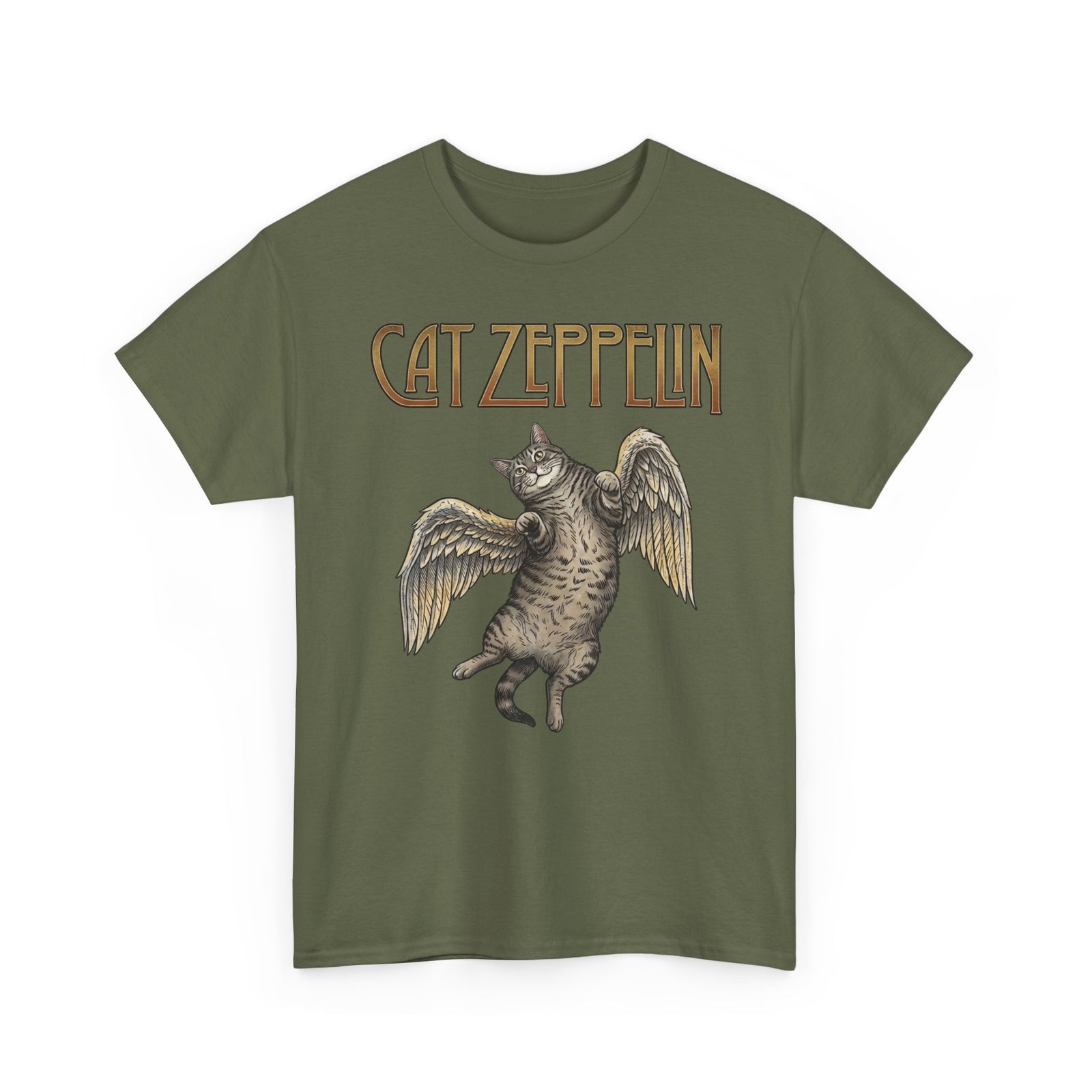 Cat-Zeppelin T-Shirt — Whimsical Cat Airship Design