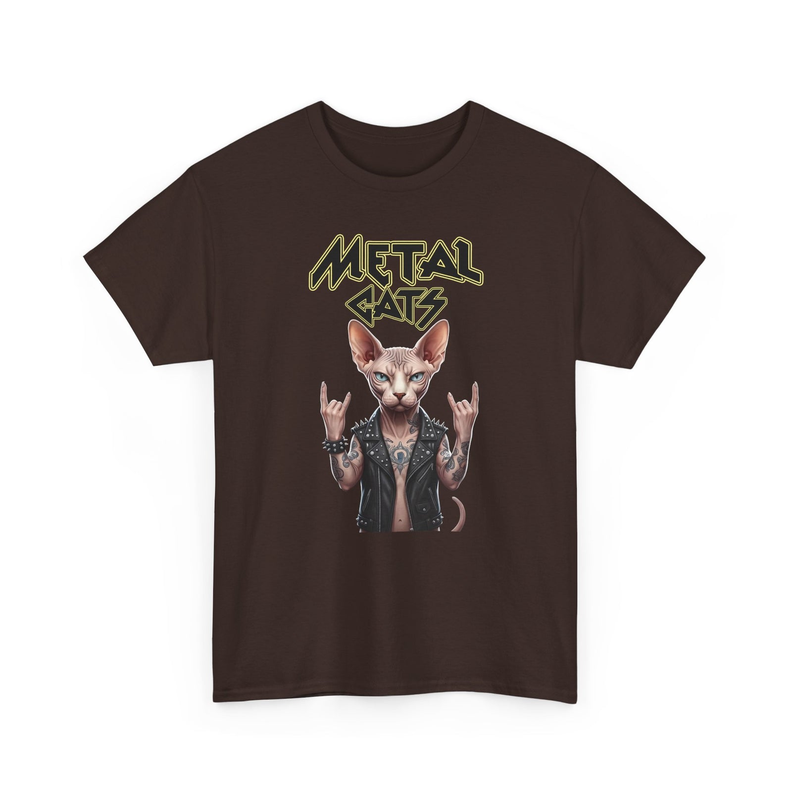 Metal Cats T-Shirt — Heavy Metal Cat Graphic Tee