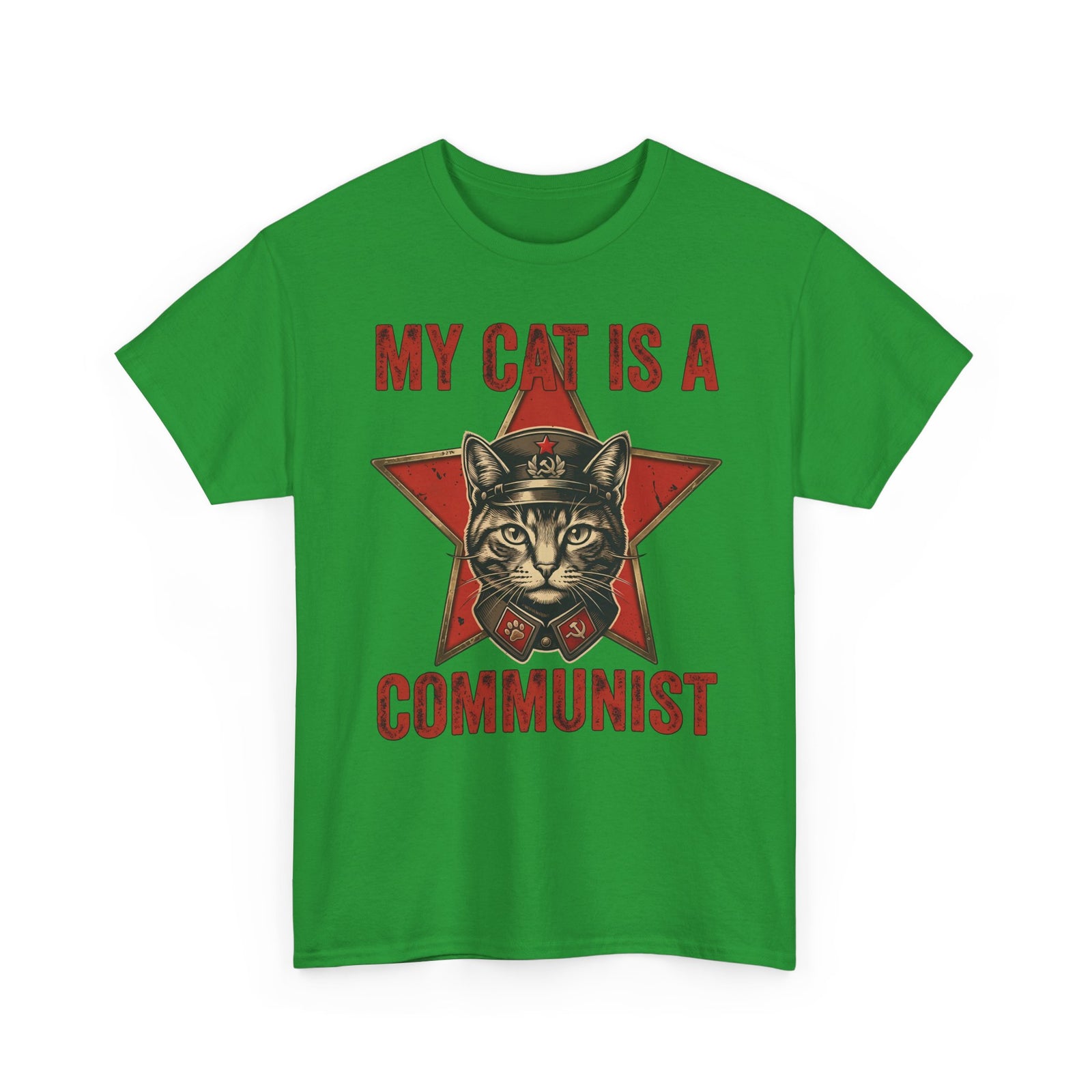 Communist Cat T-Shirt — "My Cat Is A Communist Cat" Funny Political Cat Tee