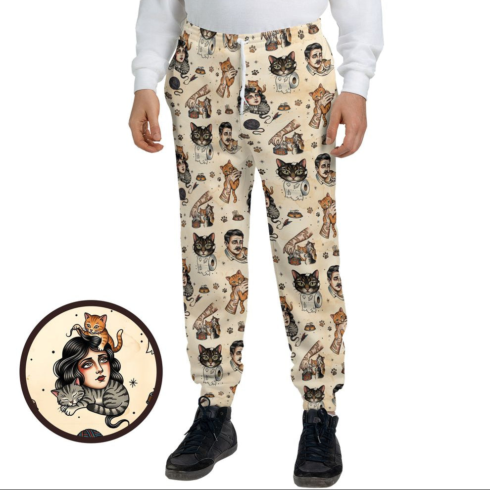 Cat Mom Cat Dad Sweatpants - - 1