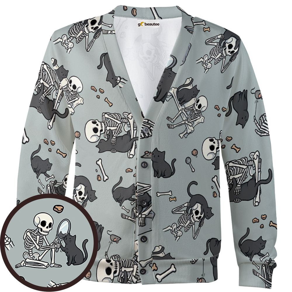 Cat and Skeleton - - 1