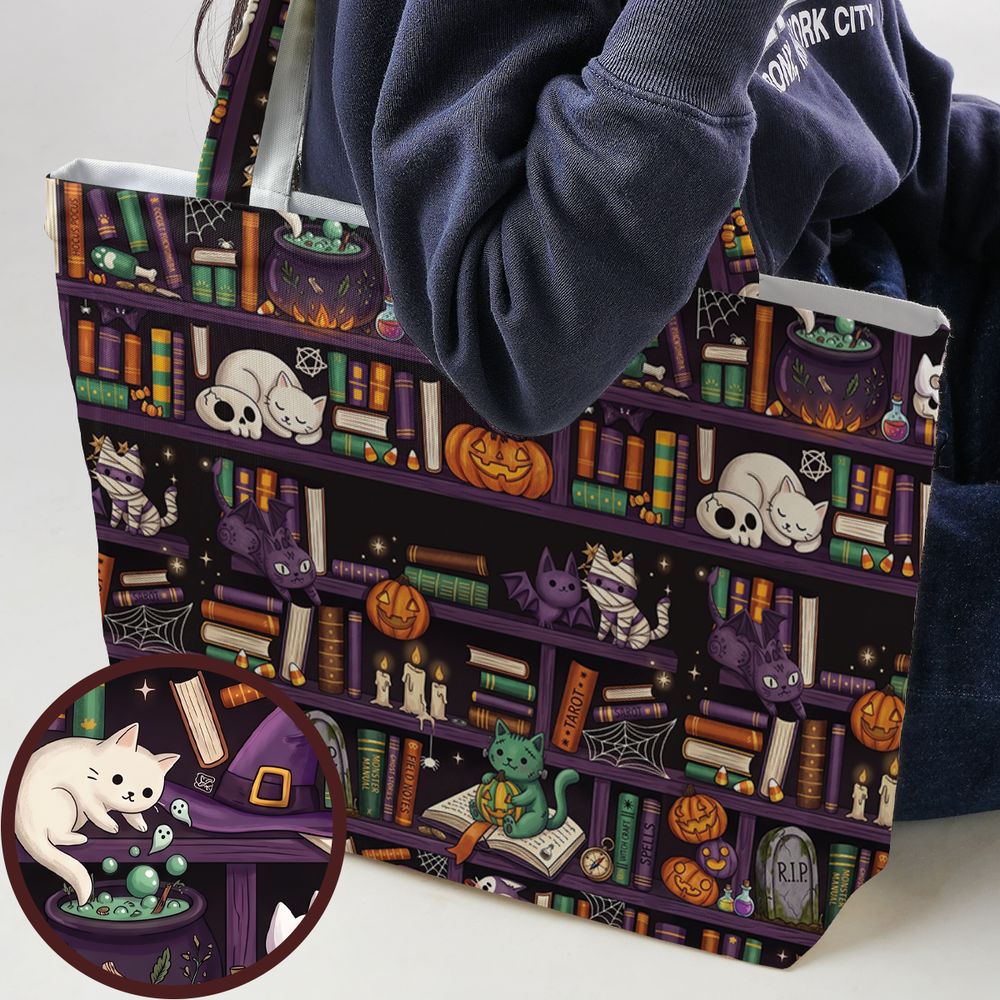 Witchy Cat Library - - 1