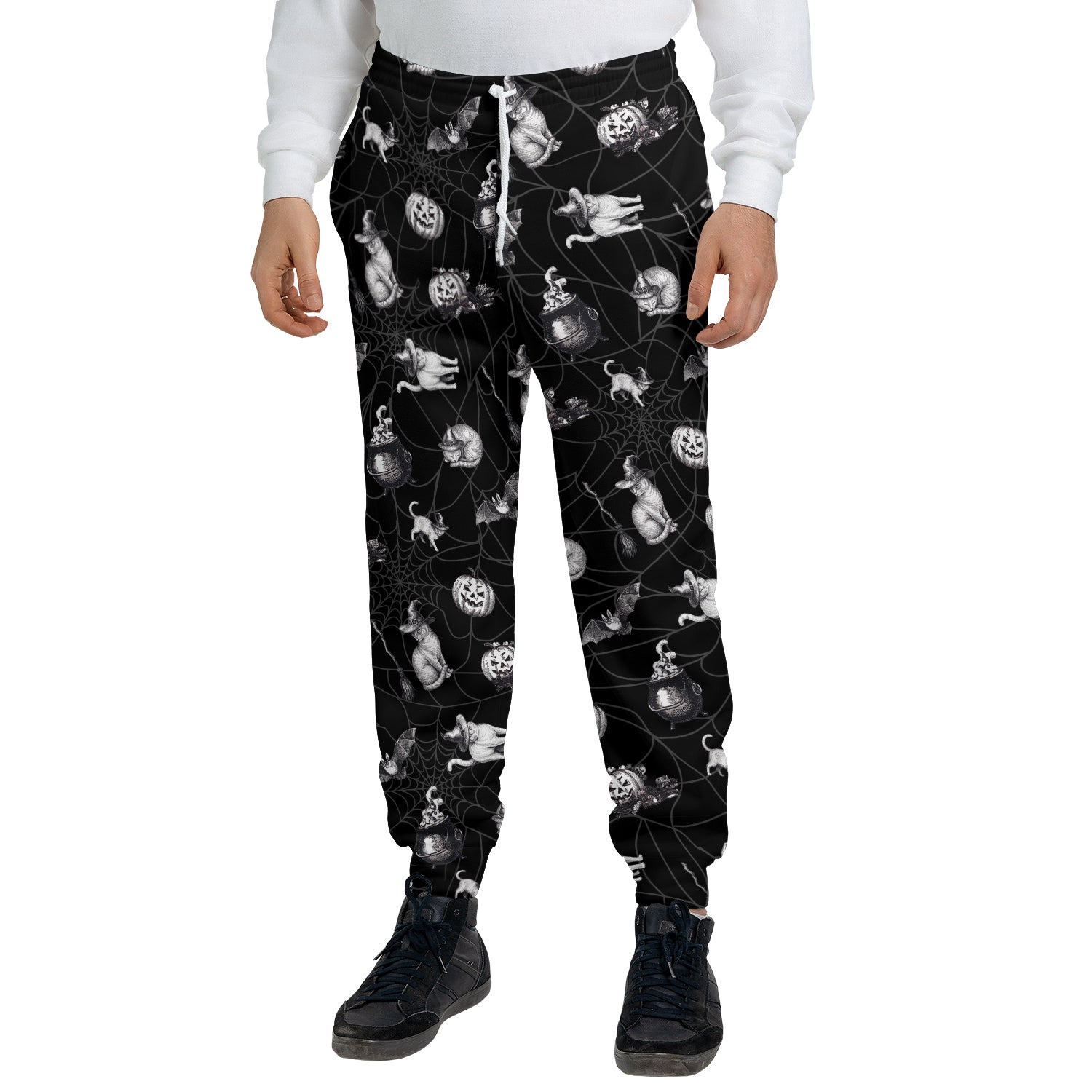 Vintage Witchy Cat Halloween Sweatpants