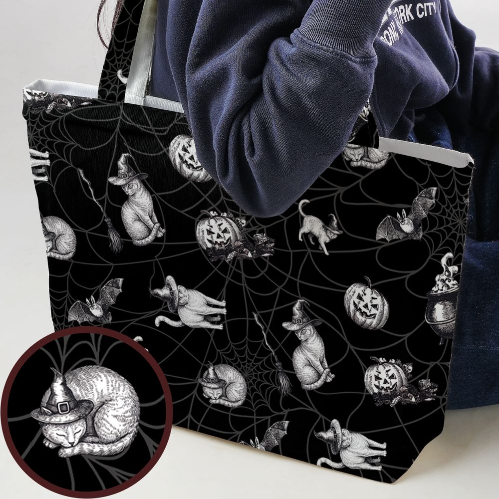 Vintage Witchy Cat Halloween - - 1