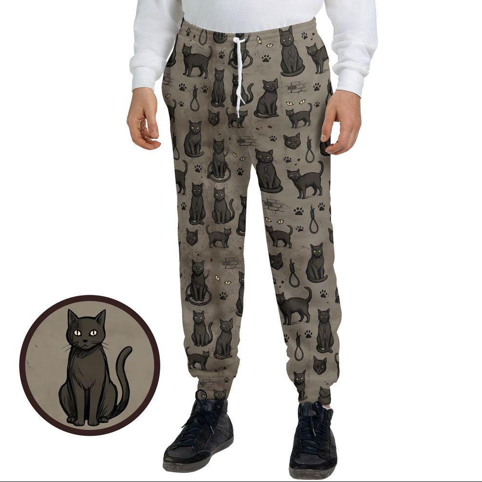 The black cat One eye Cat Sweatpants - - 1