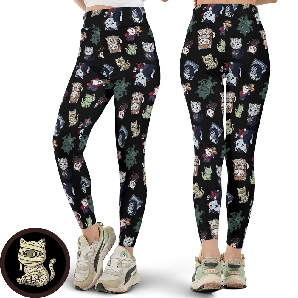 Horror cats Full Print Legging - - 1