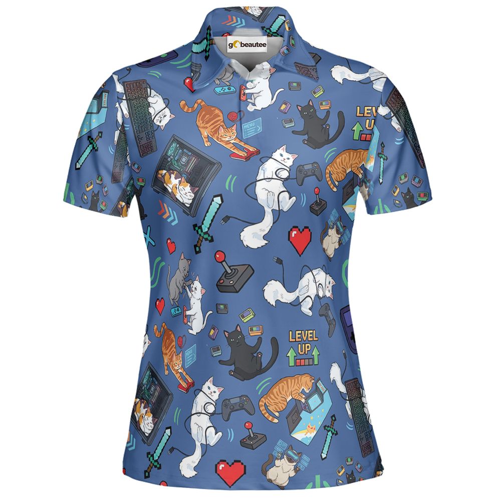 Game and Cats Full Print Polo Shirt - Women - 2