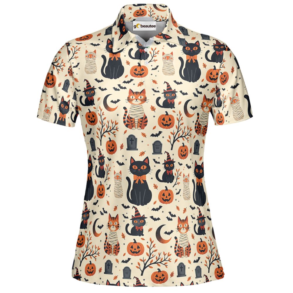 Vintage Halloween Witch & Mummy Cats - Women - 2