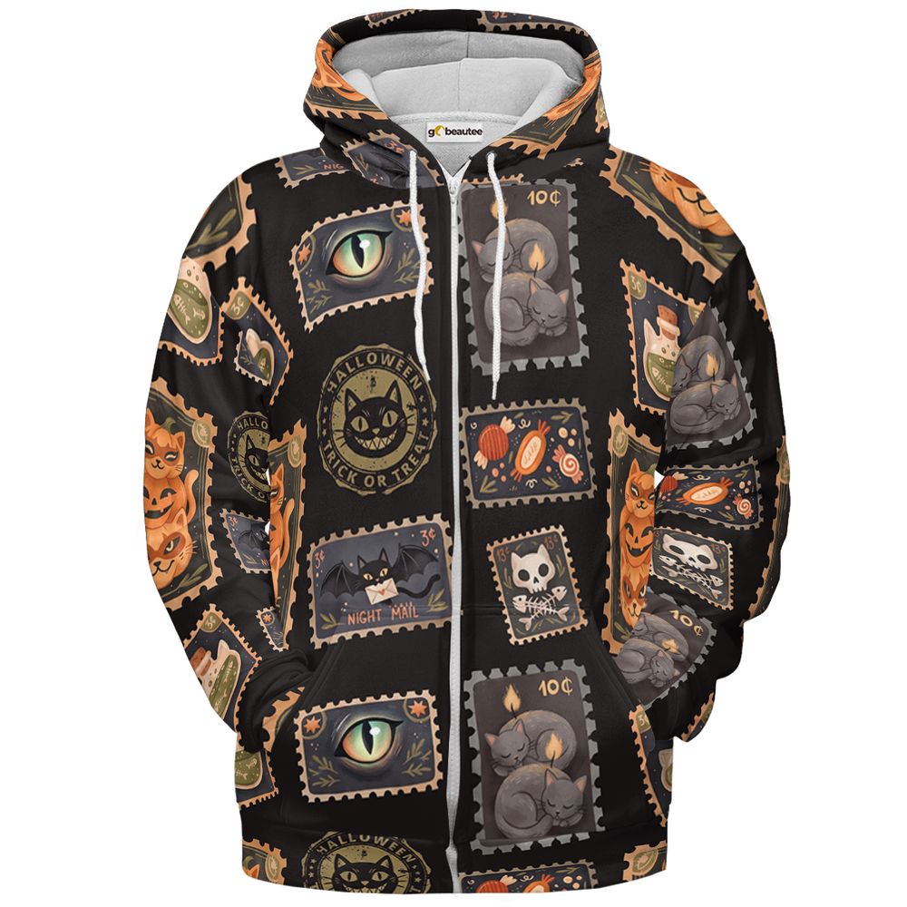 Trick or Treat-pattern - Zip Hoodie - 2