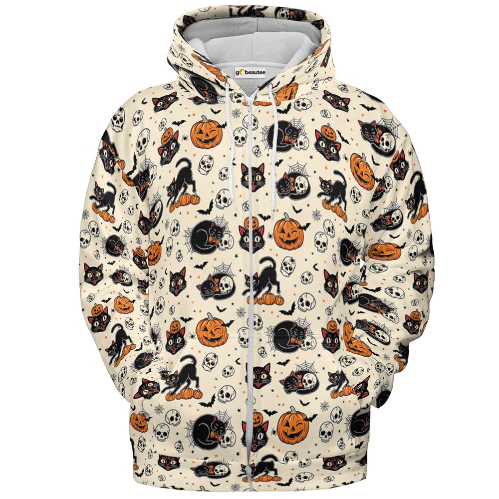 Black Cats HLW - Zip Hoodie - 2