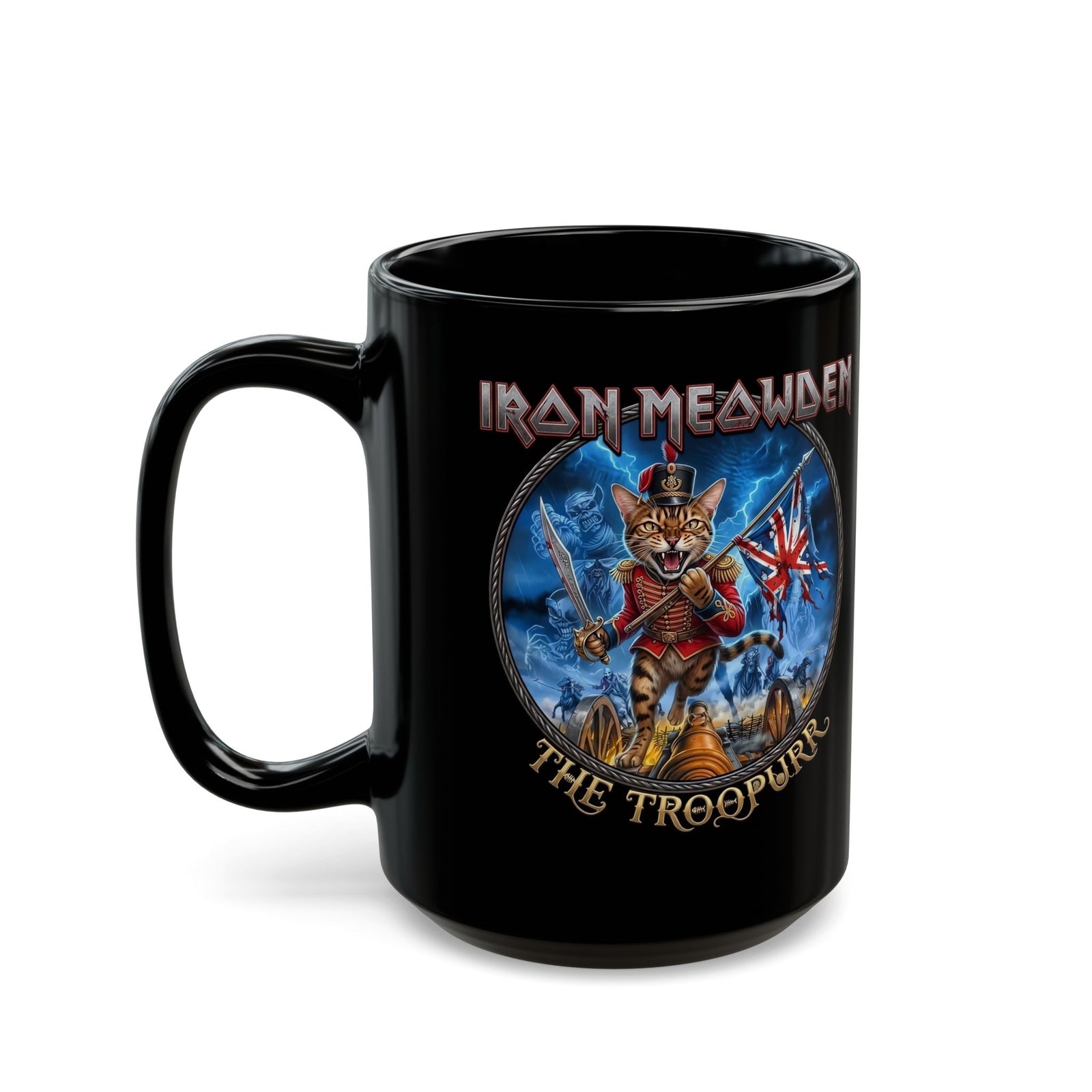 The Troopurr Cat Rock Black Mug