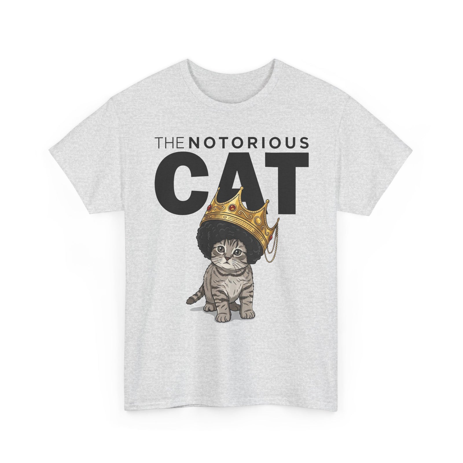 Notorious Cat T-Shirt — Cute Kitten with Crown Graphic