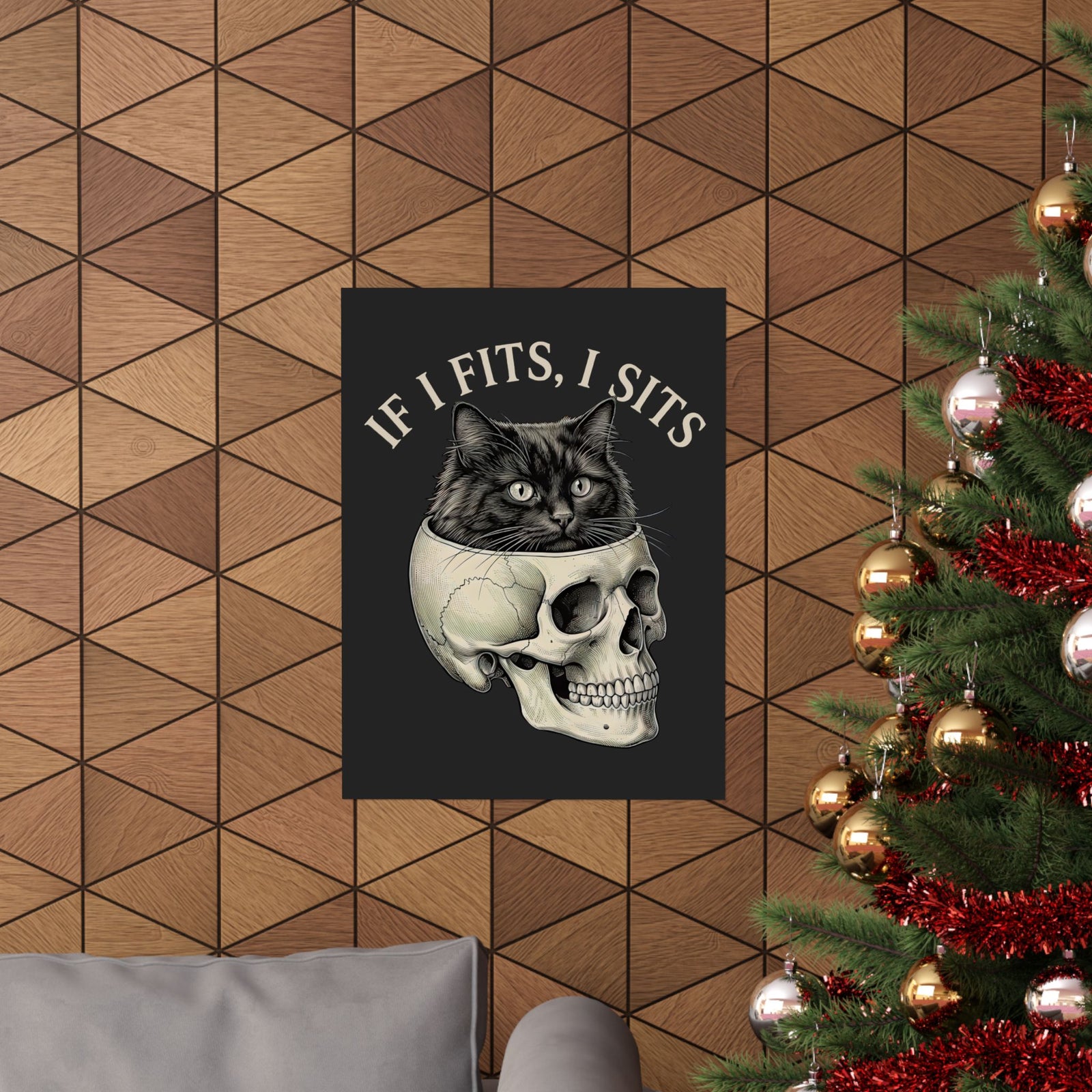 Cat 'If I Fits I Sits' Poster