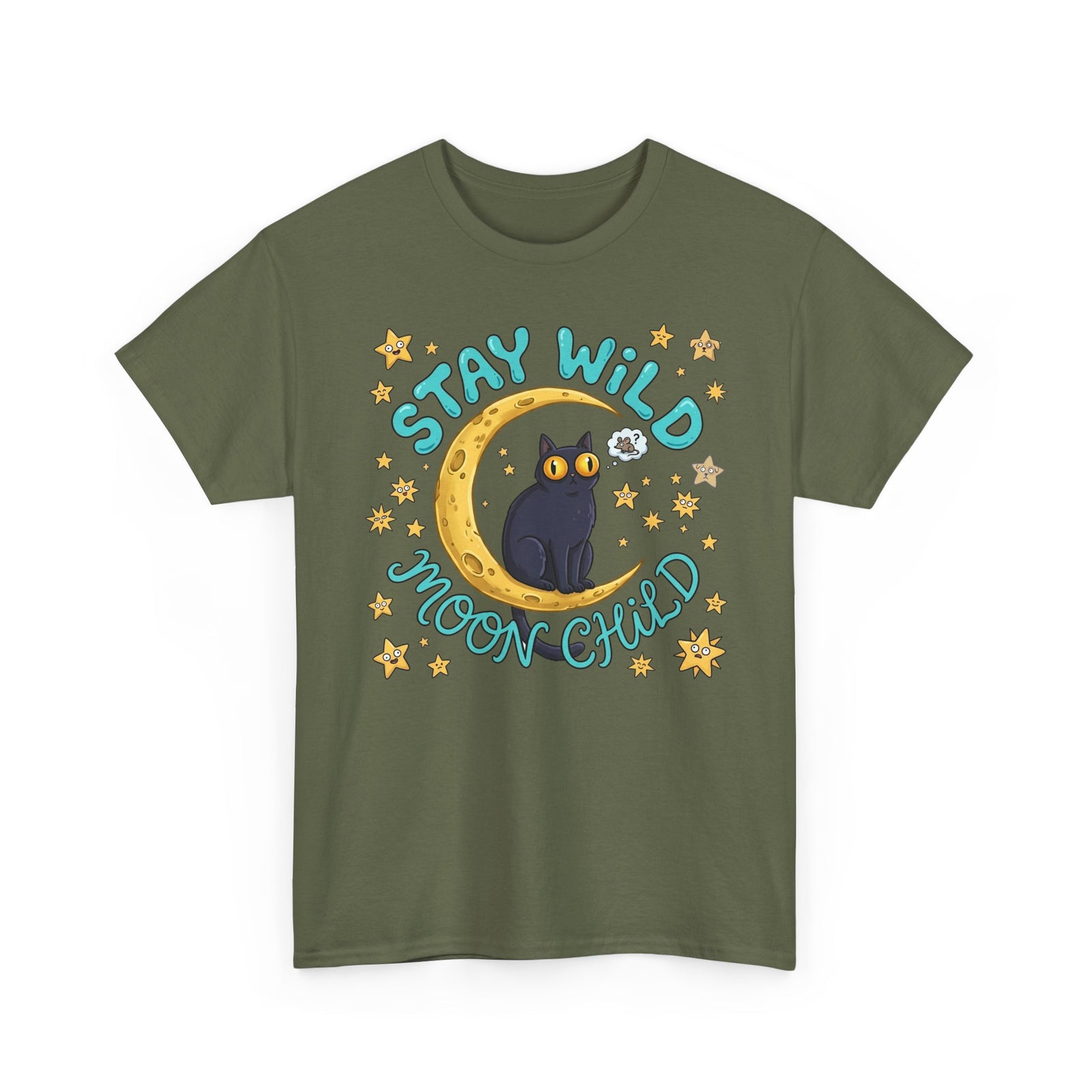 Cat 'Stay Wild Moon Child' T-Shirt