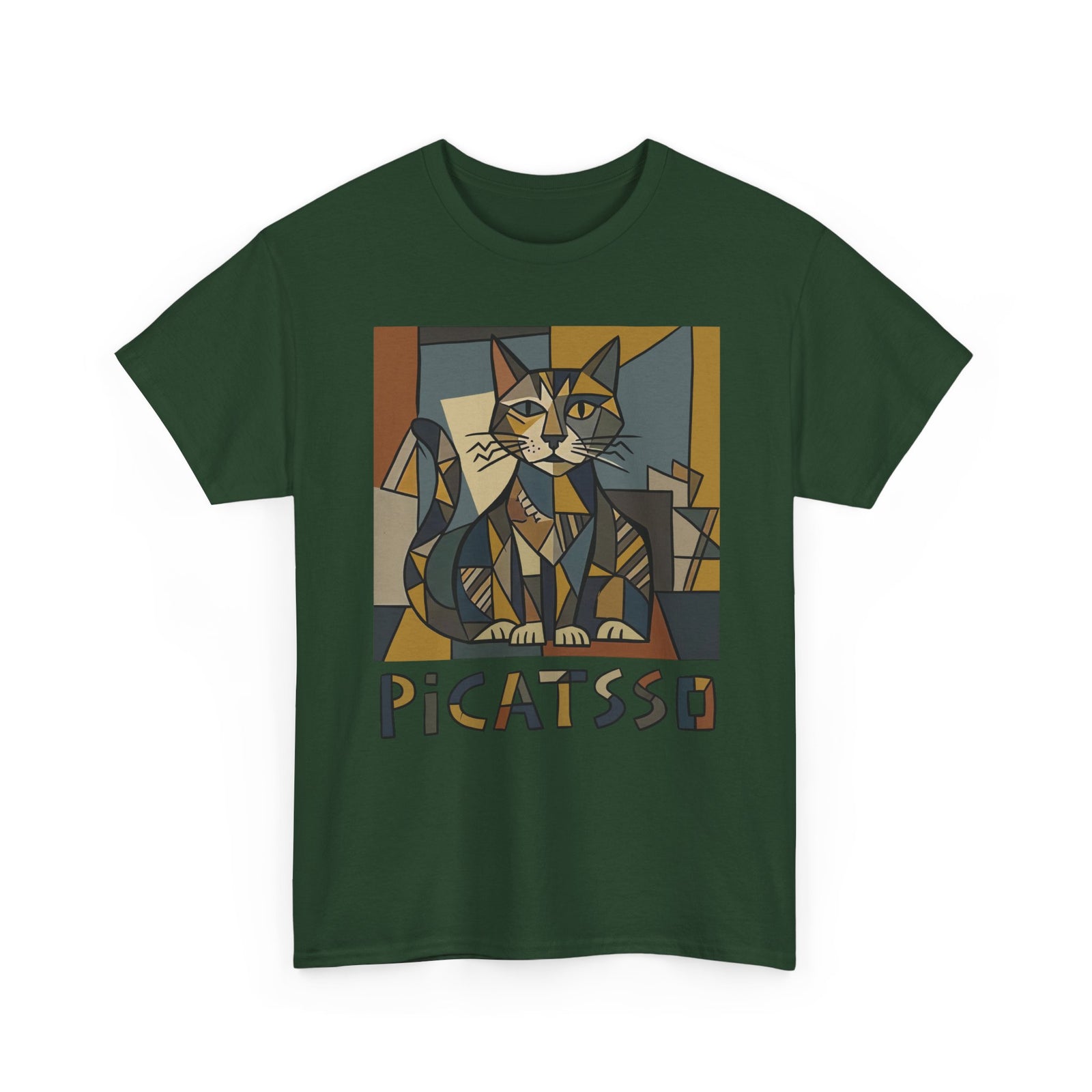 Picatsso Cat Art T-Shirt — Playful Cat Picasso Design