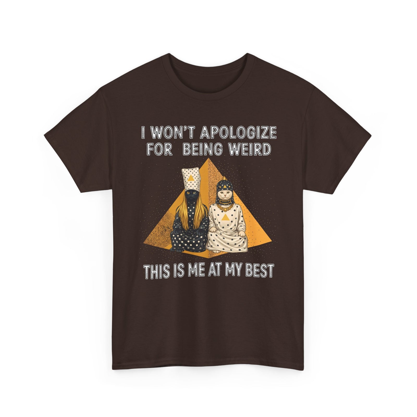 I Won't Apologize For Being Weird T-Shirt — Surreal Retro Cult Cats Graphic