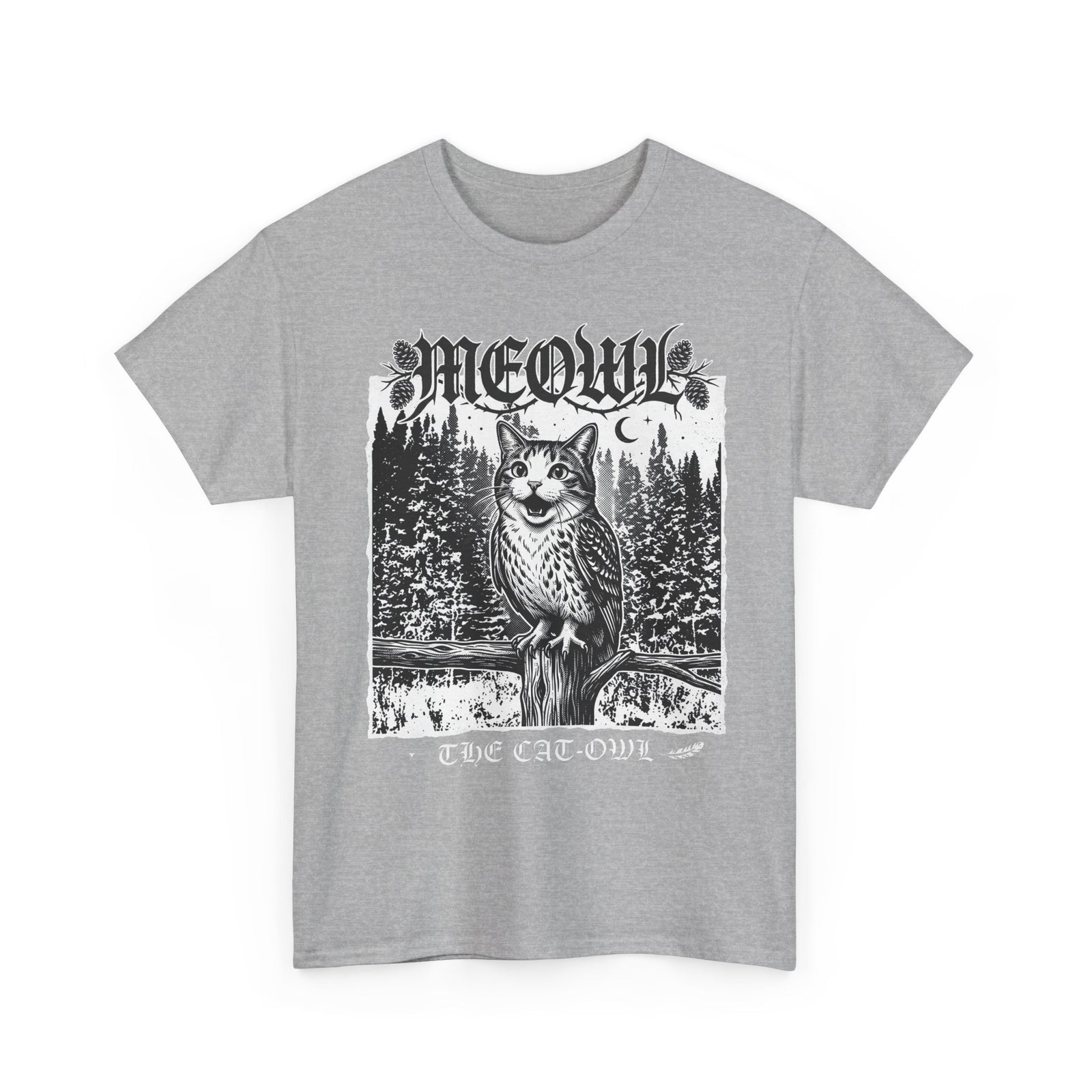 Funny "Meowl the Cat Owl" T‑Shirt