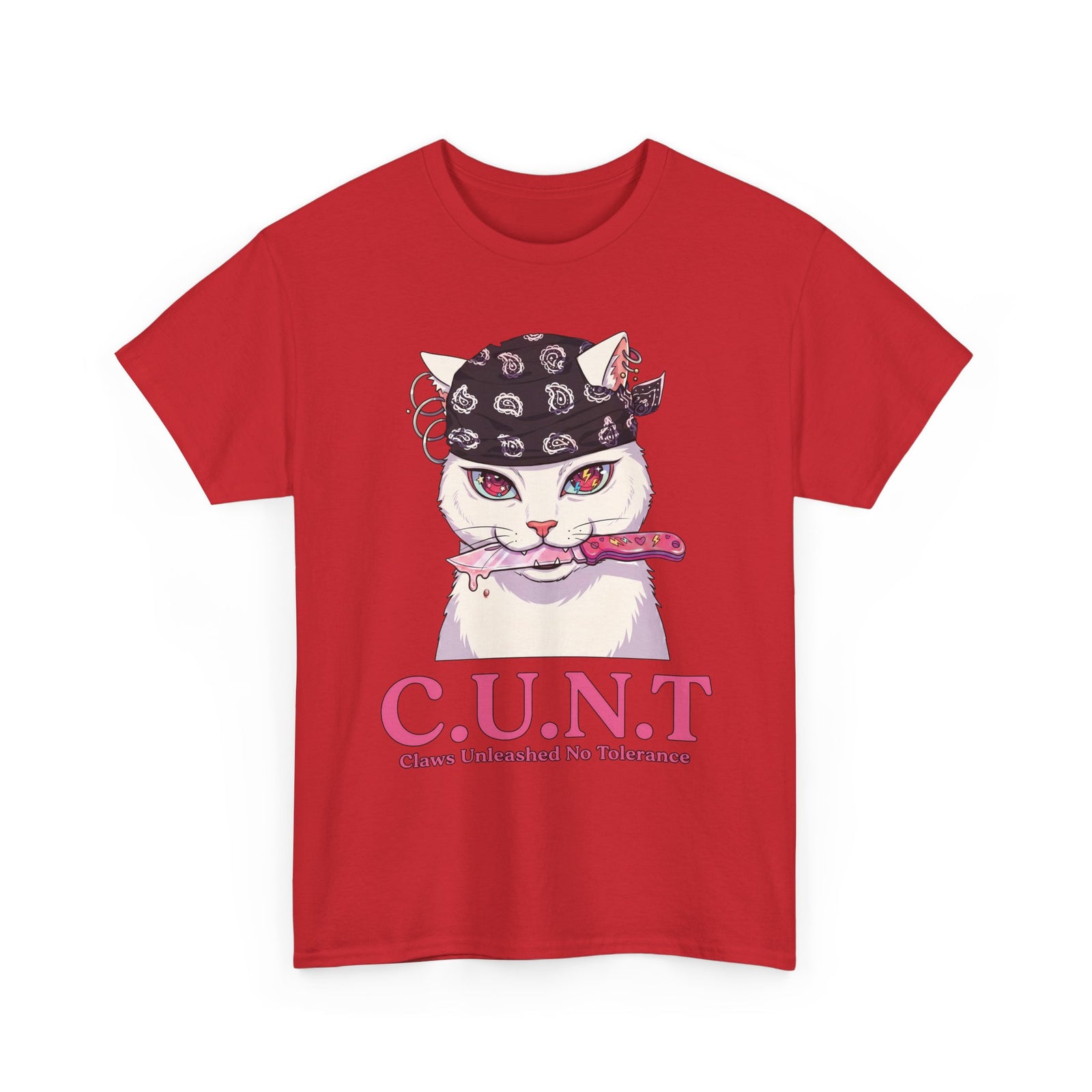 C.U.N.T Acronym Cat T-Shirt — Sassy Feline Rebellious Streetwear