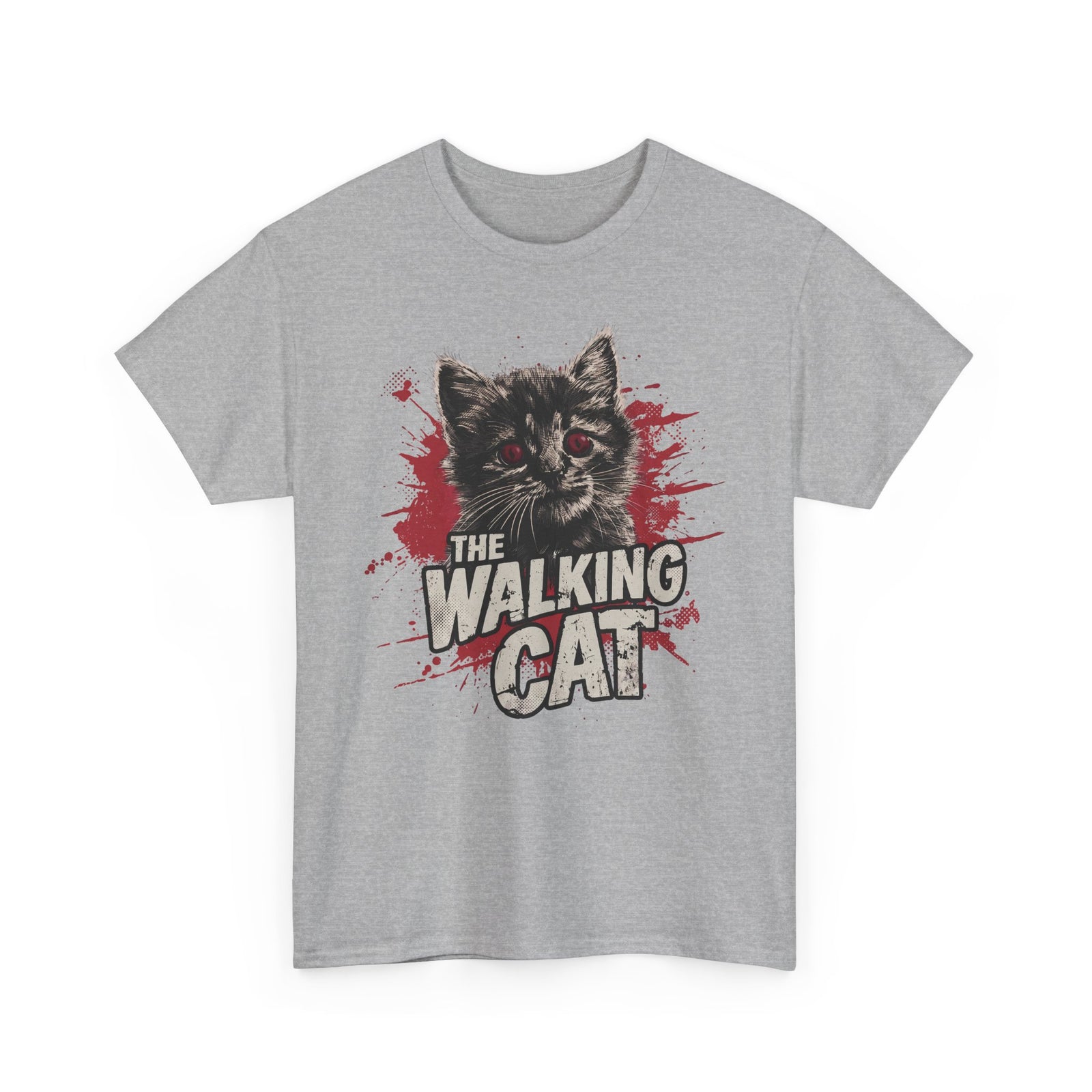 The Walking Cat T-Shirt — Funny Zombie Horror Movie Parody Tee