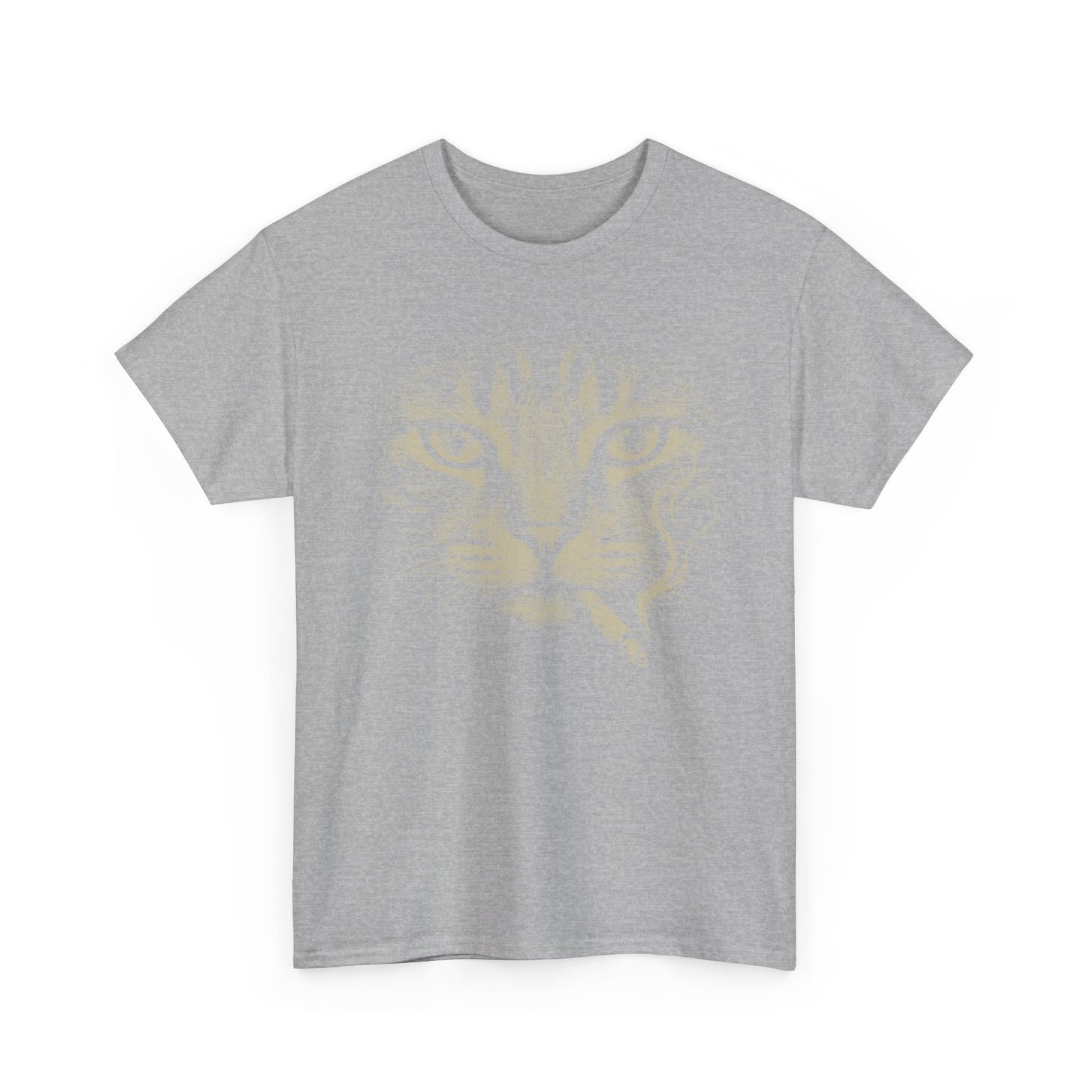 Smoking Cat T-Shirt — Vintage Grunge Cat Graphic Tee