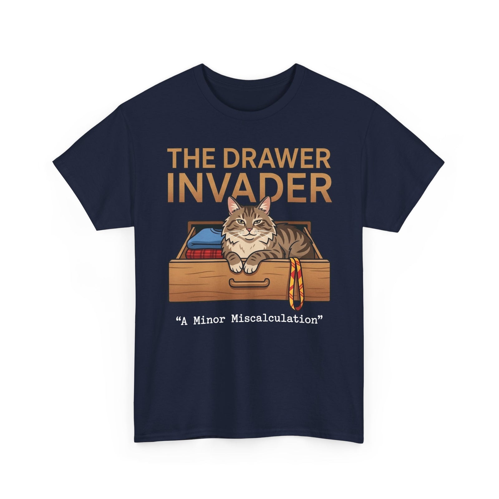 Cat Drawer T‑Shirt — "The Drawer Invader" Cute Cat in Drawer Tee