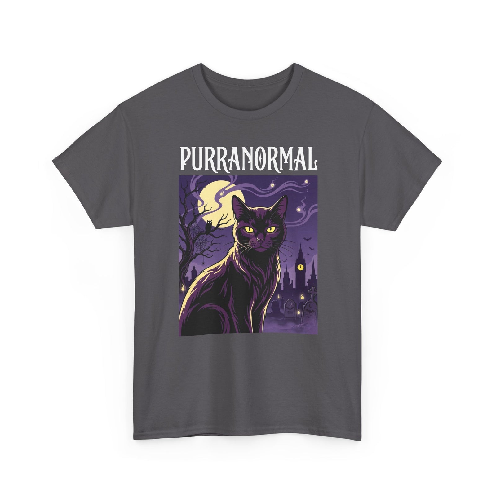 Purranormal Cat T-Shirt — Paranormal Cat Spooky Cat Graphic Tee