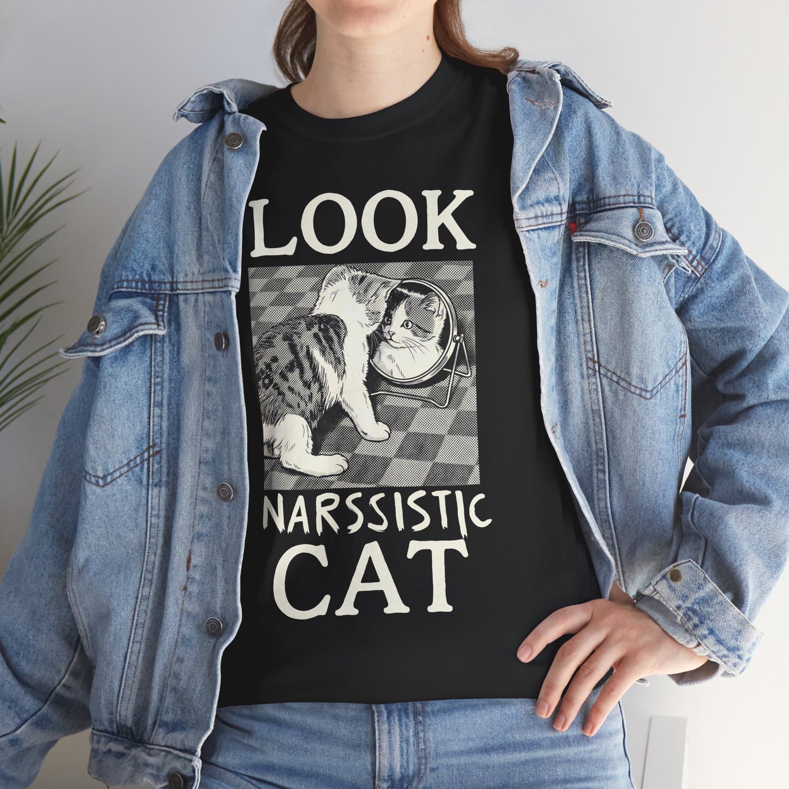 Look Narssistic Cat T-Shirt — Funny Mirror Reflection Tabby Tee