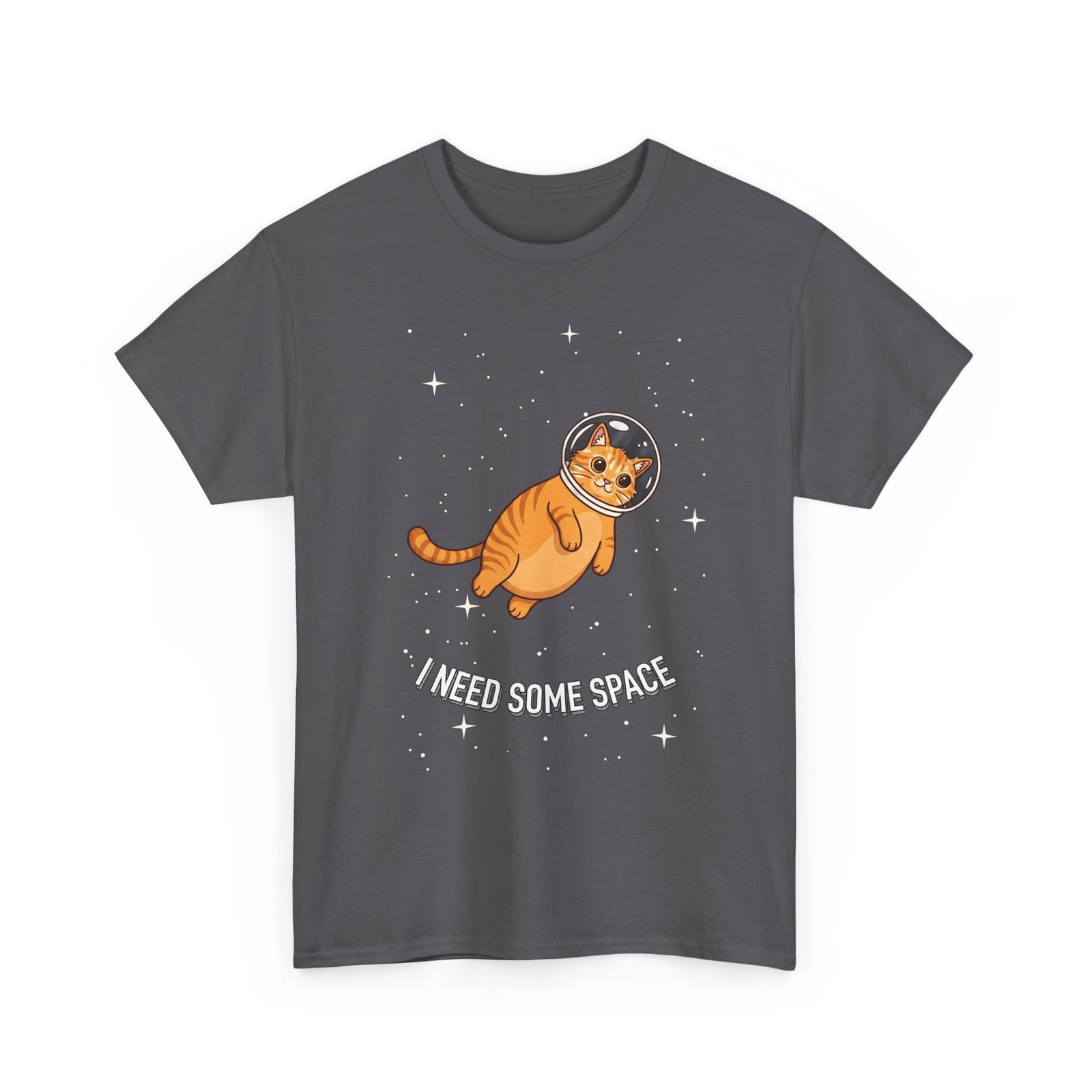 I Need Some Space Cat T-Shirt — Cute Astronaut Orange Tabby Feline Tee
