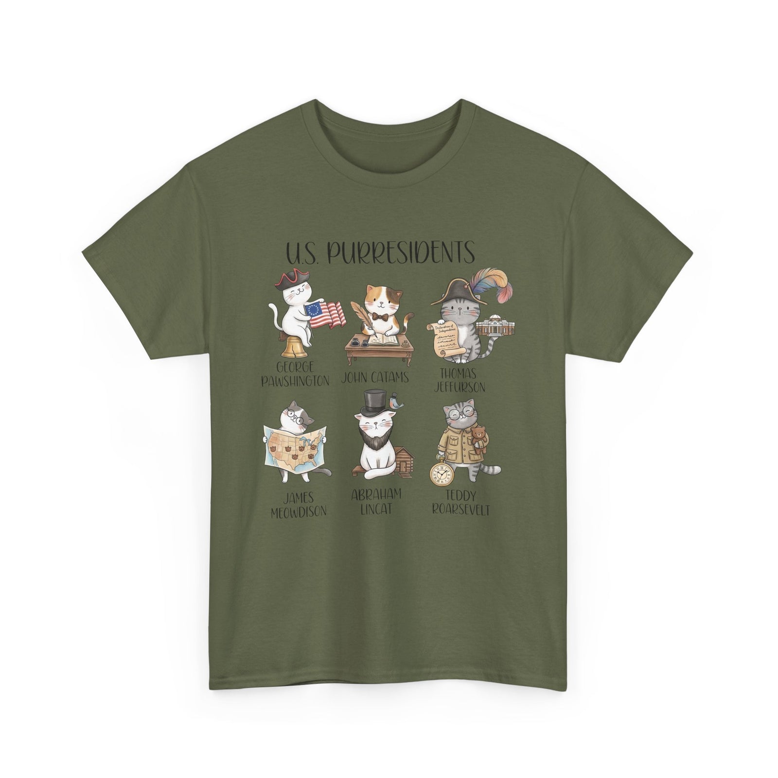 US Purresidents Funny Cat T-Shirt