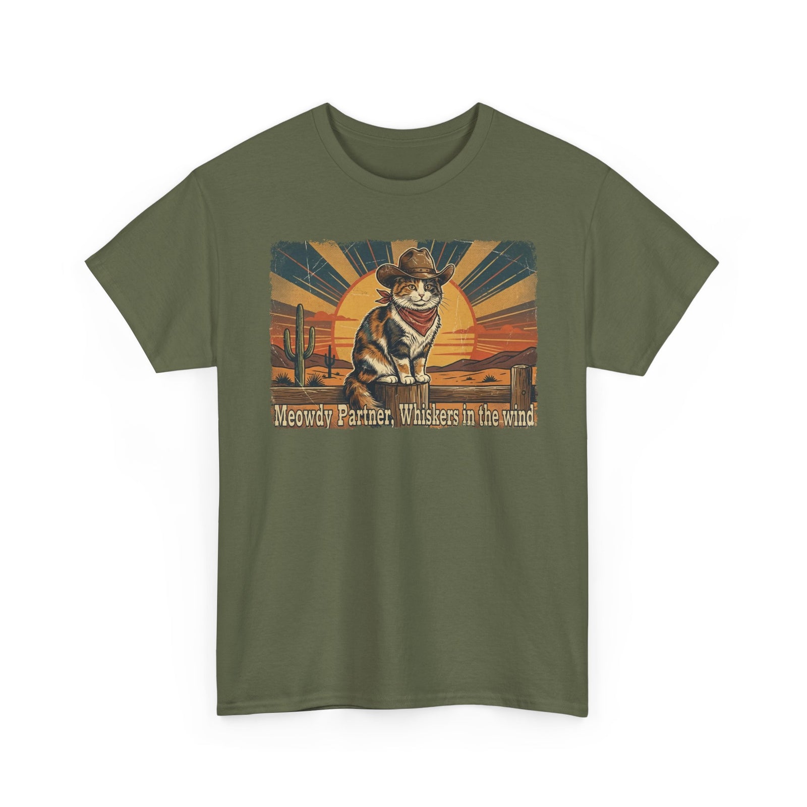 Meowdy Partner T-Shirt — Cute Cat Cowboy Graphic Tee