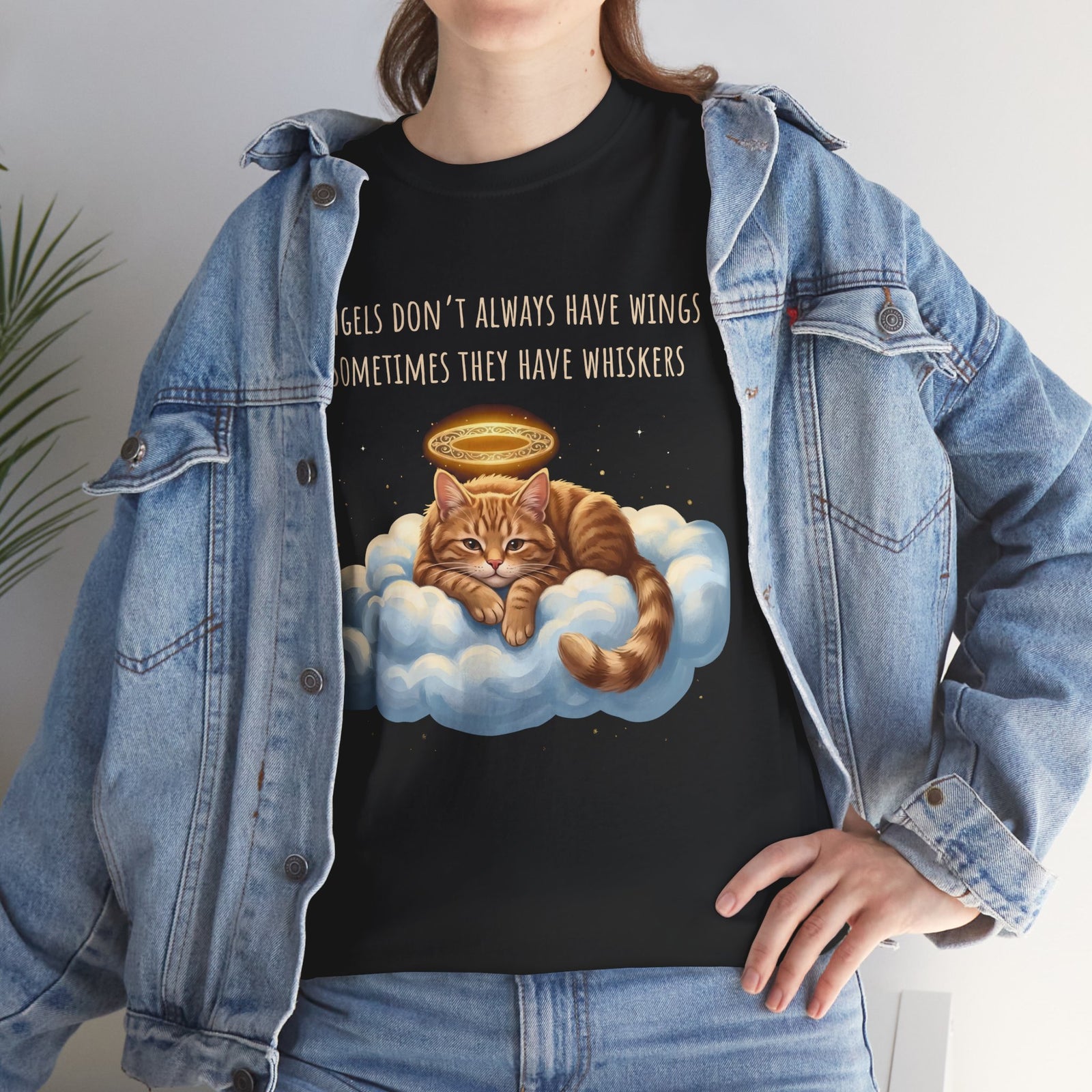 Cat T-Shirt — "Angels Don't Always Have Wings, Sometimes They Have Whiskers"